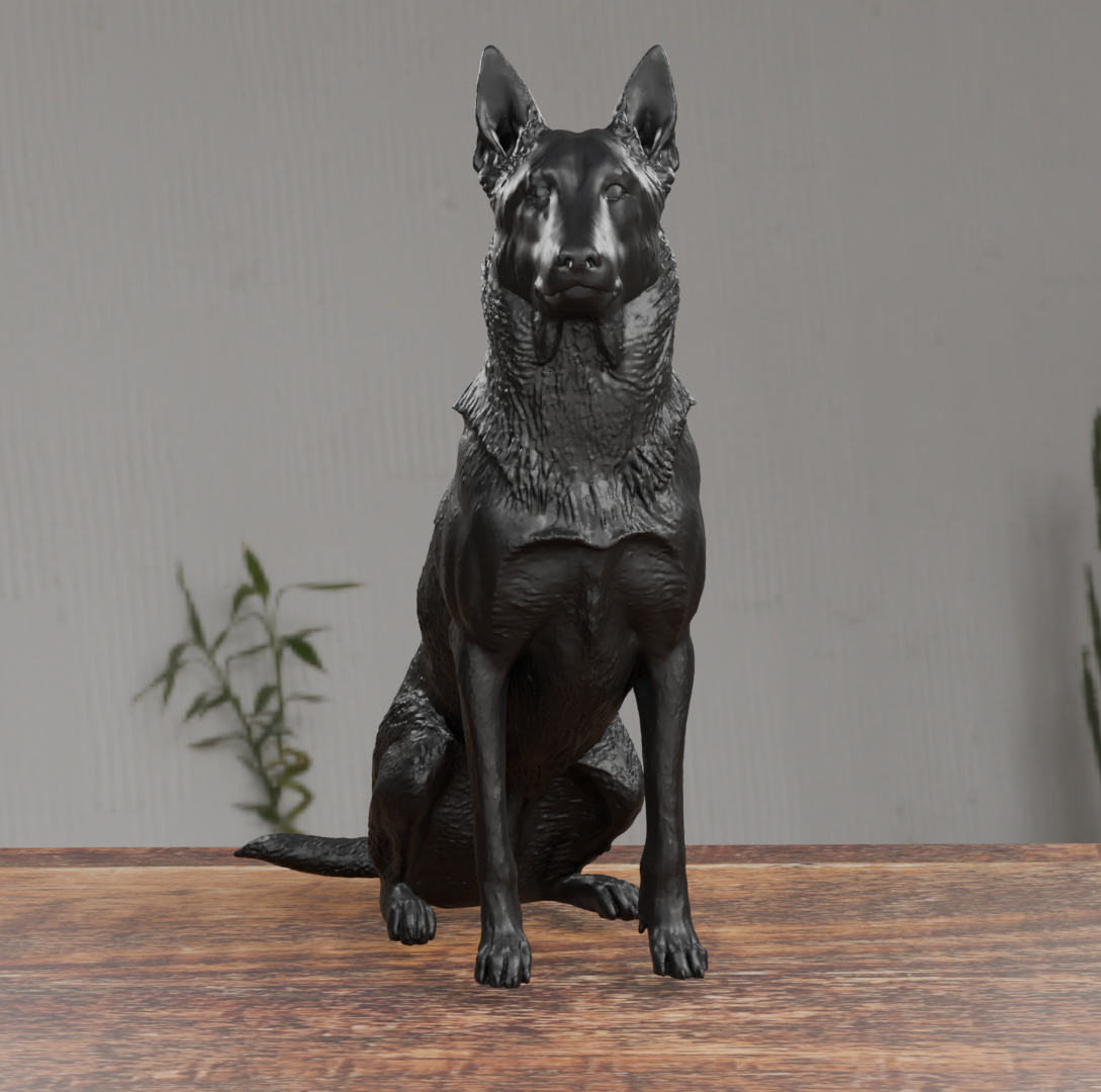 Belgian Shepherd Dog Statue 