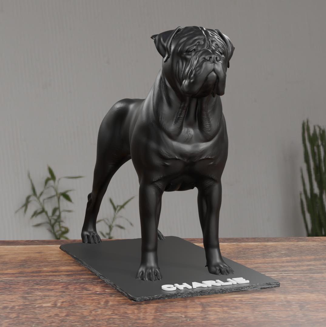 Bullmastiff Dog Statue - Design 01
