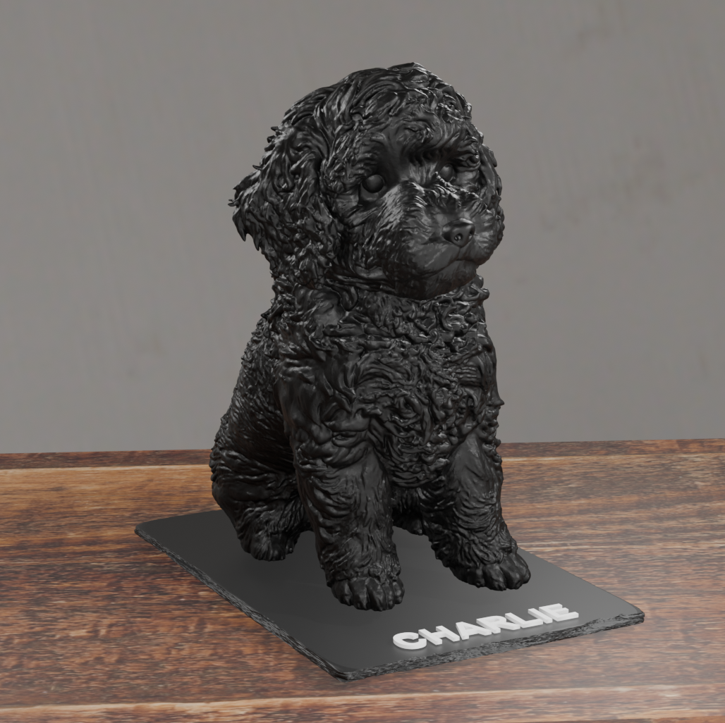 Toy Poodle / Cavoodle Dog Statue - Design 01
