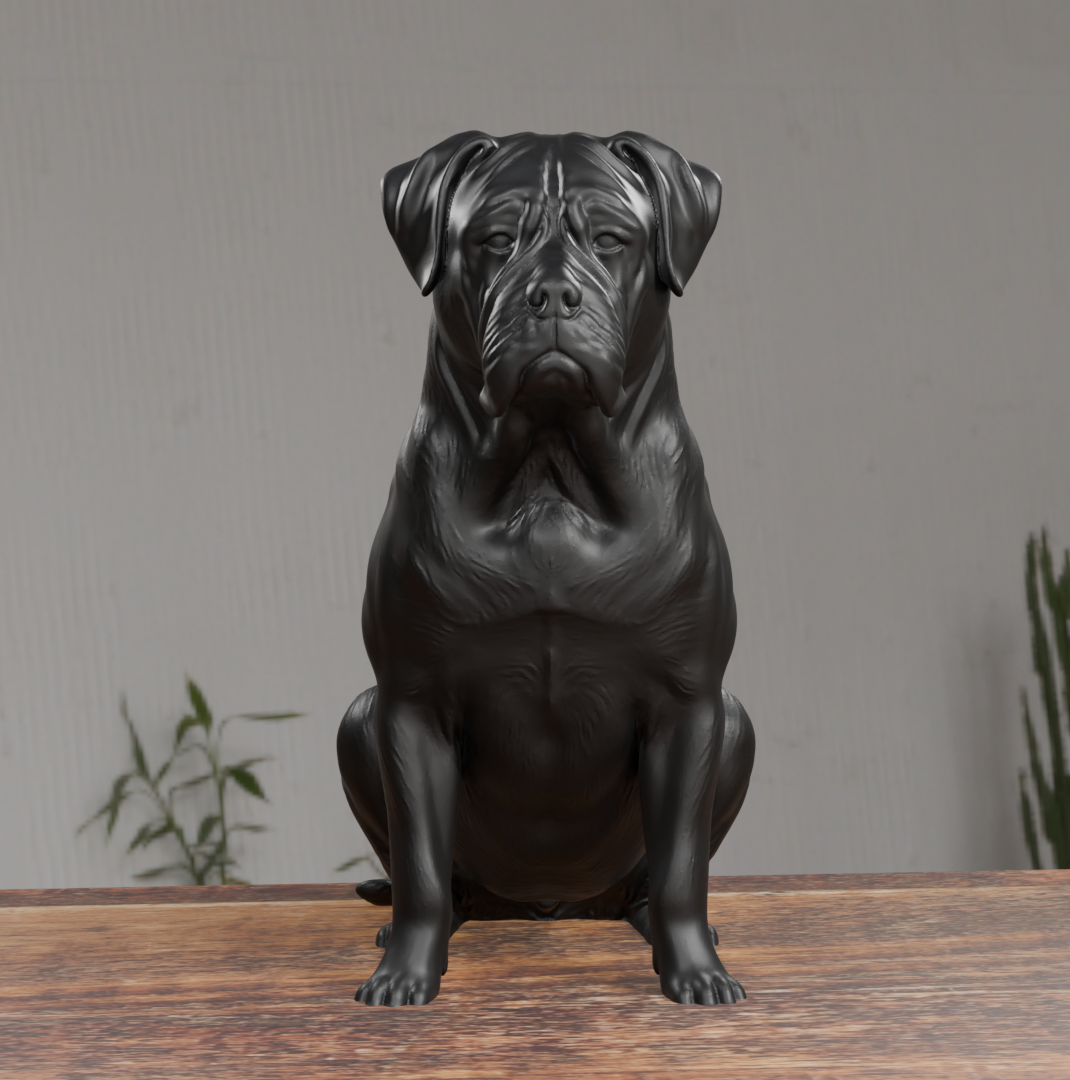 Bullmastiff Dog Statue - Design 02