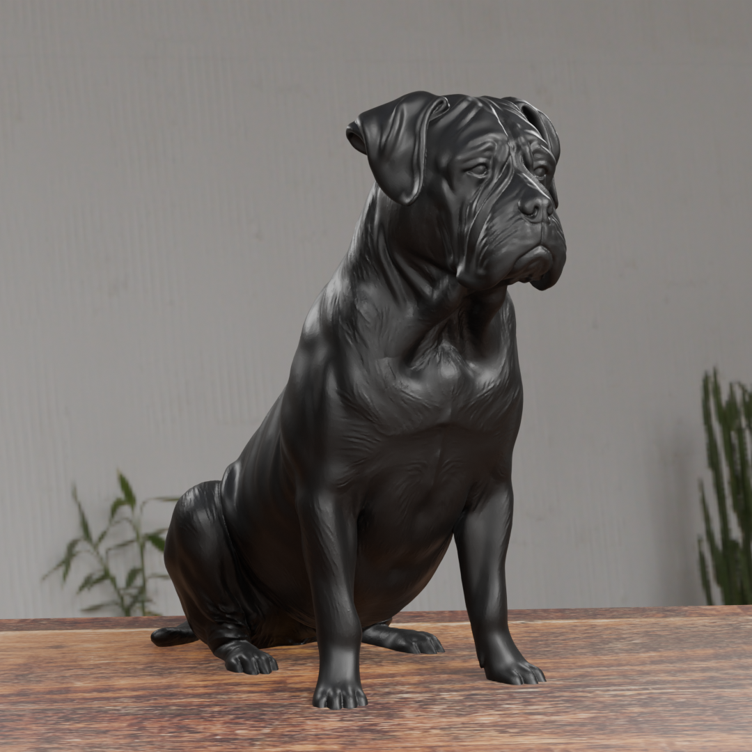 Bullmastiff Dog Statue - Design 02