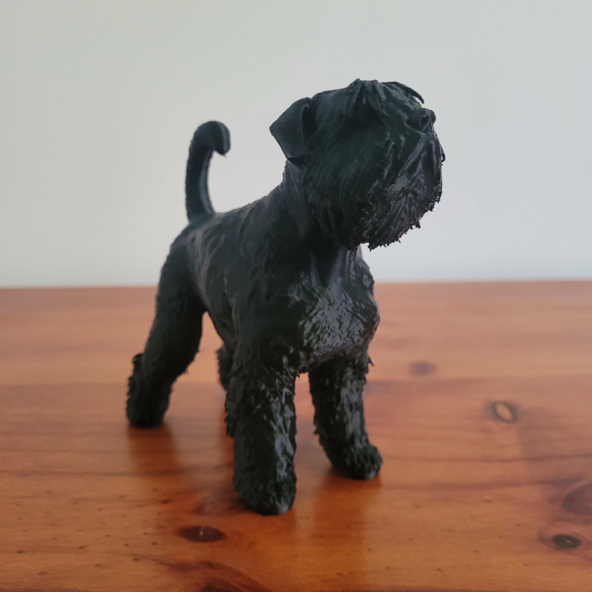 Black Russian Terrier Dog Statue