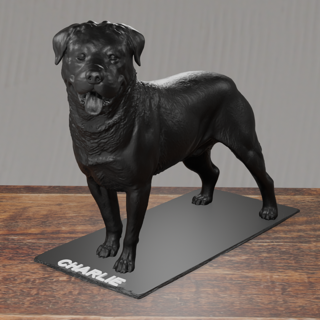 Rottweiler Dog Statue