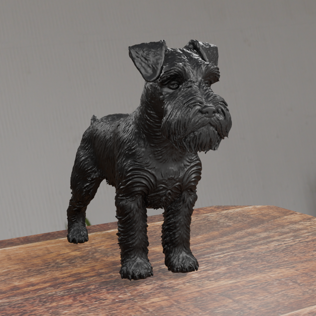 Schnauzer Dog Statue