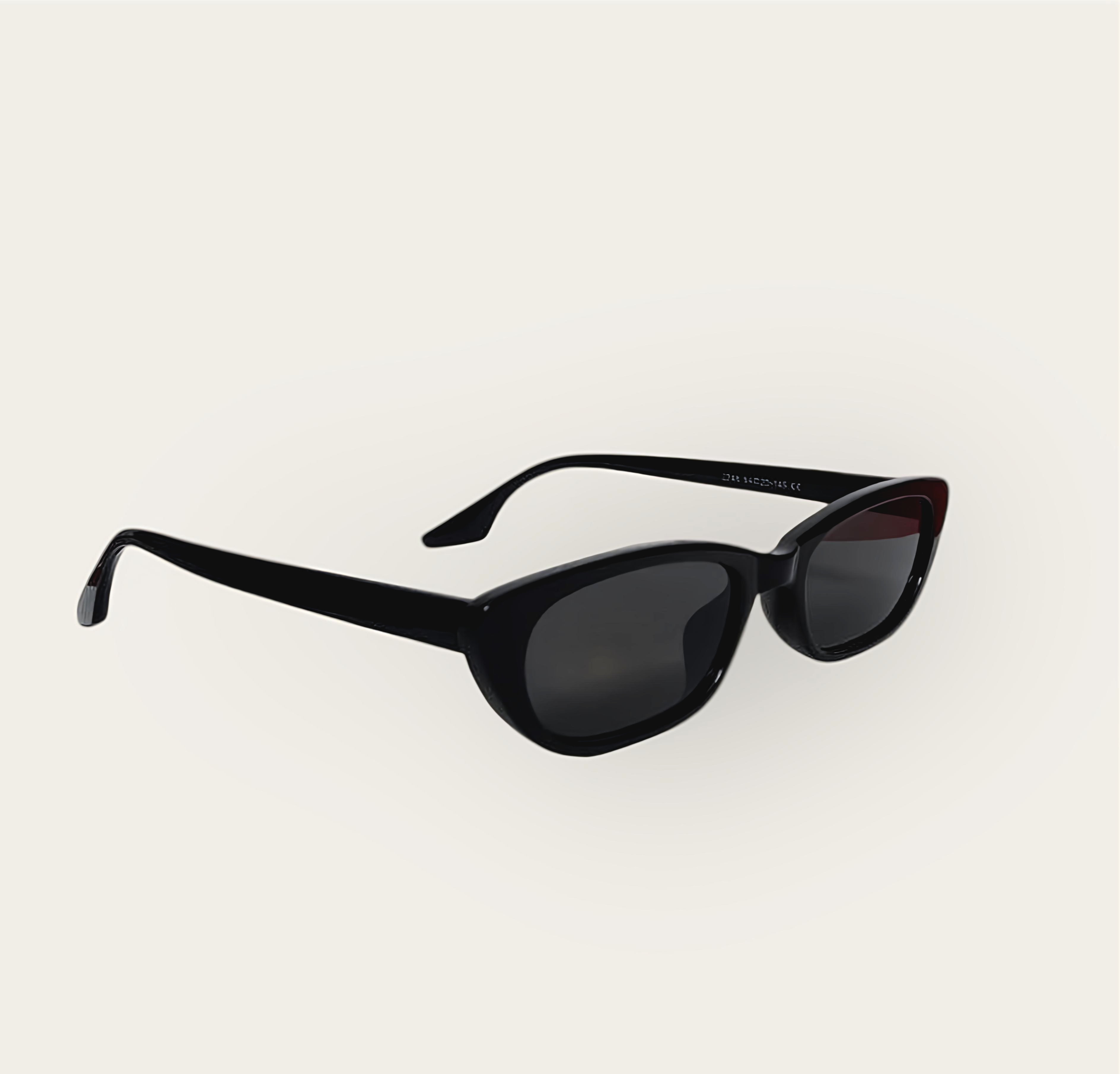 Black Sharp Cat-Eye Sunglasses