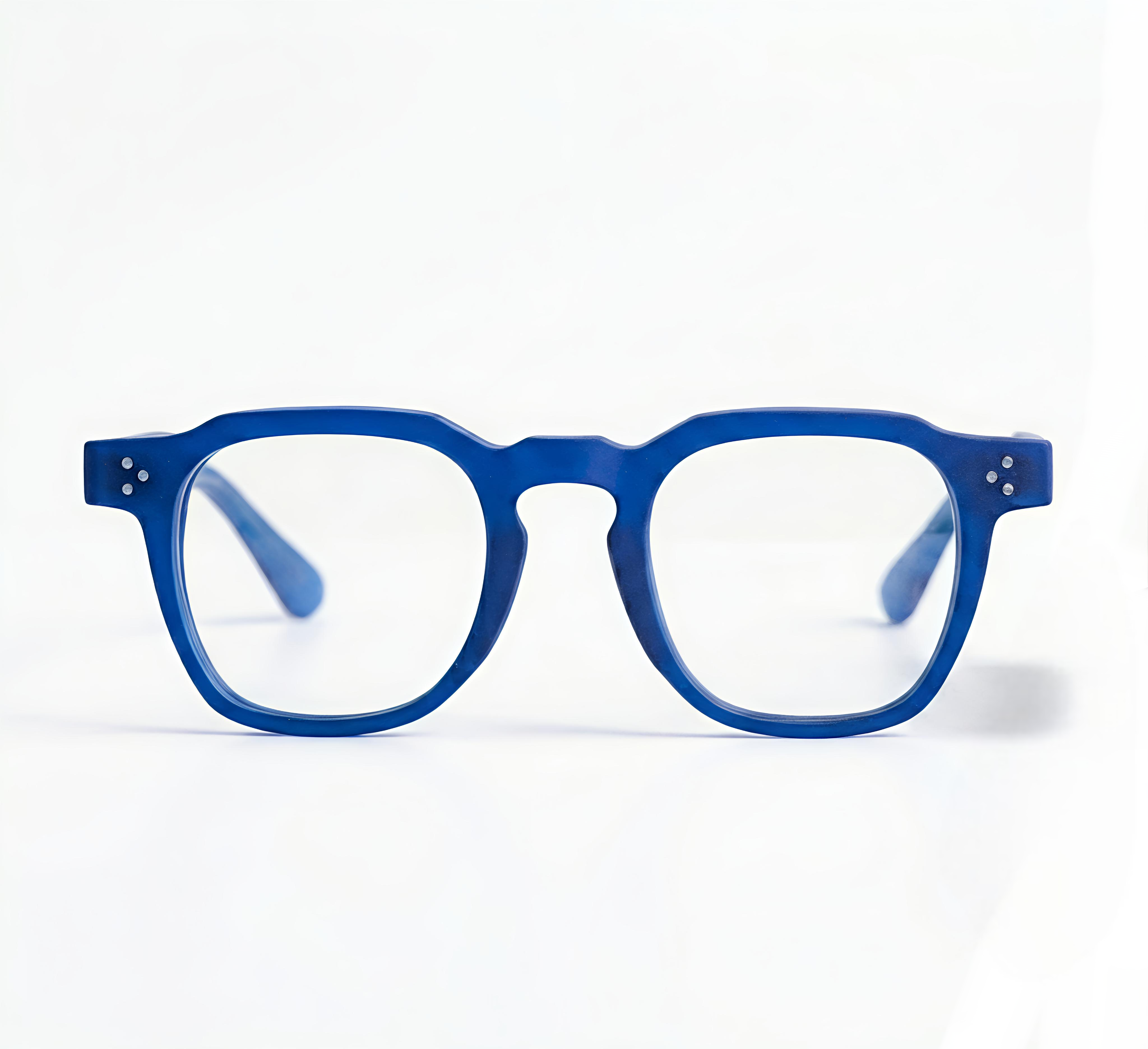 Blue Crown Panto Eyeglasses