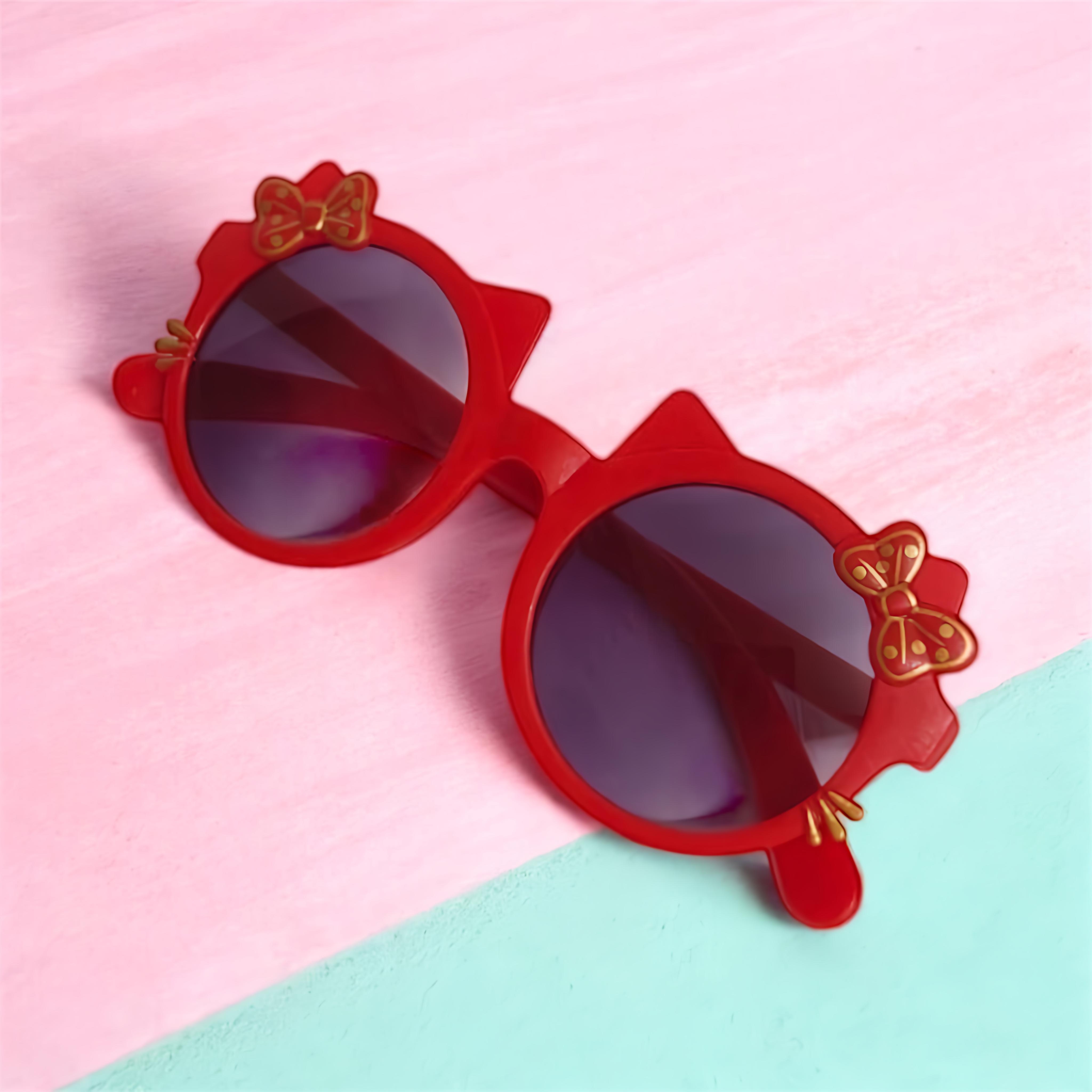 Cute Cat Ear Bow Kids Sunglasses