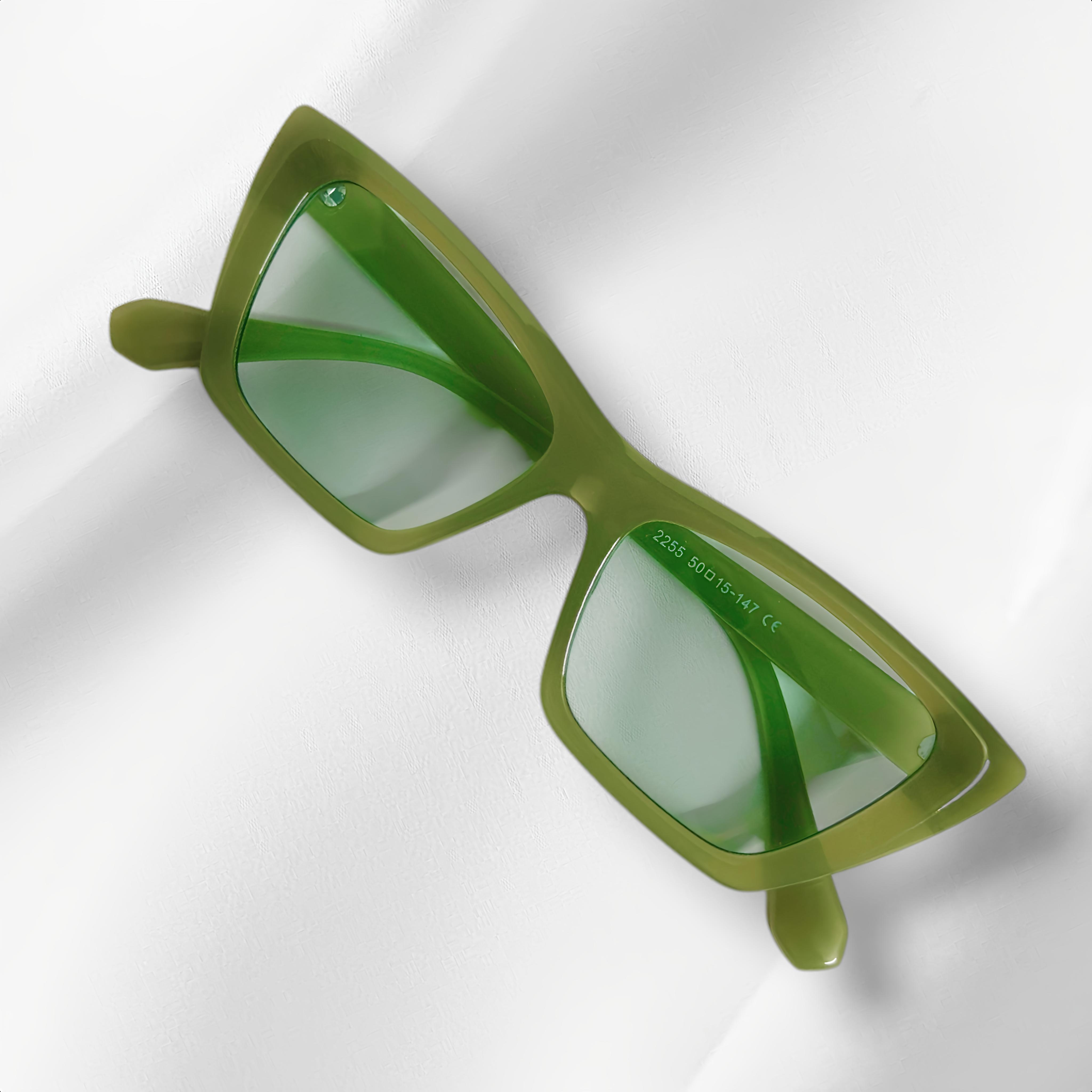 Green Cat-Eye Day/Night Sunglasses