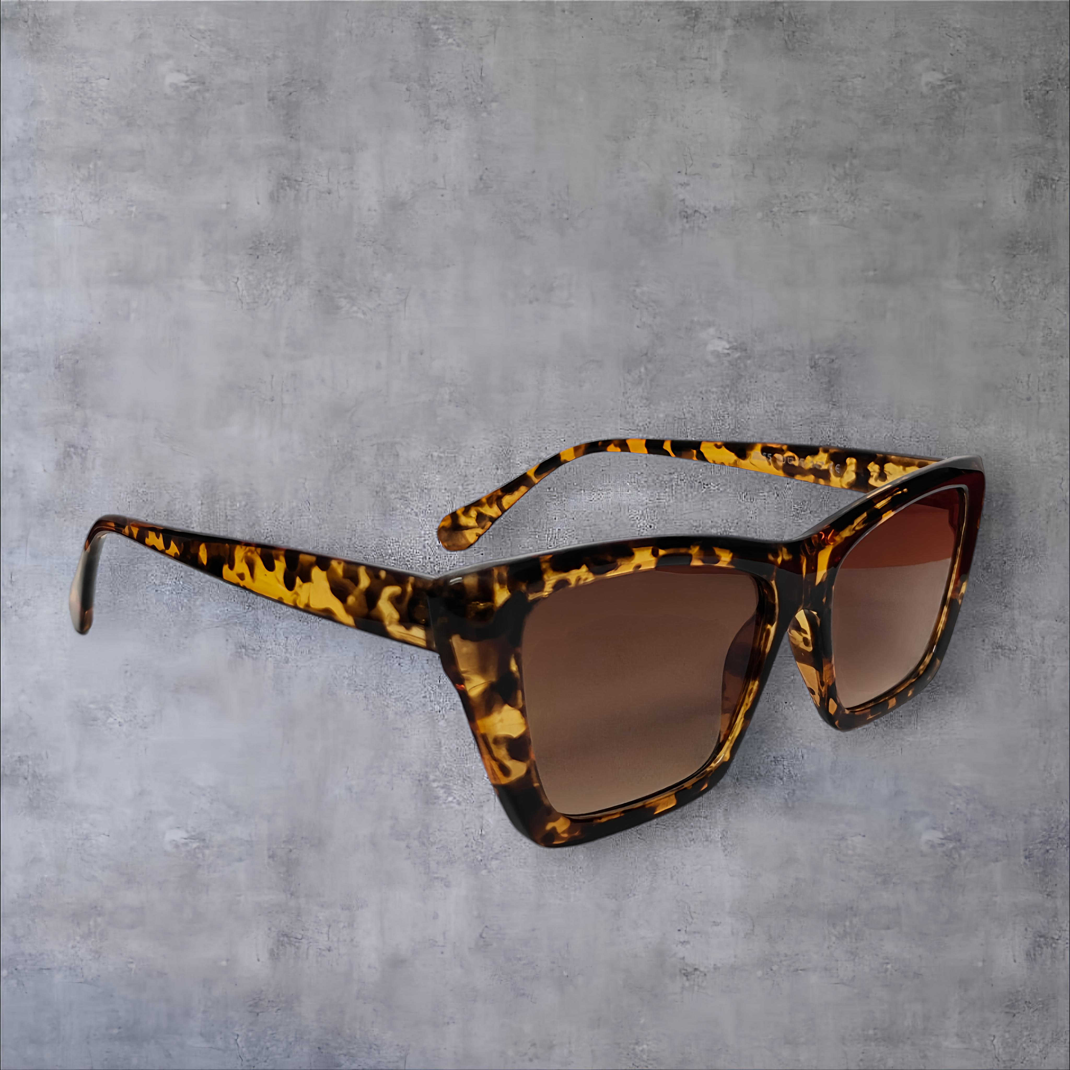 Cat-Eye Animal Print Sunglasses