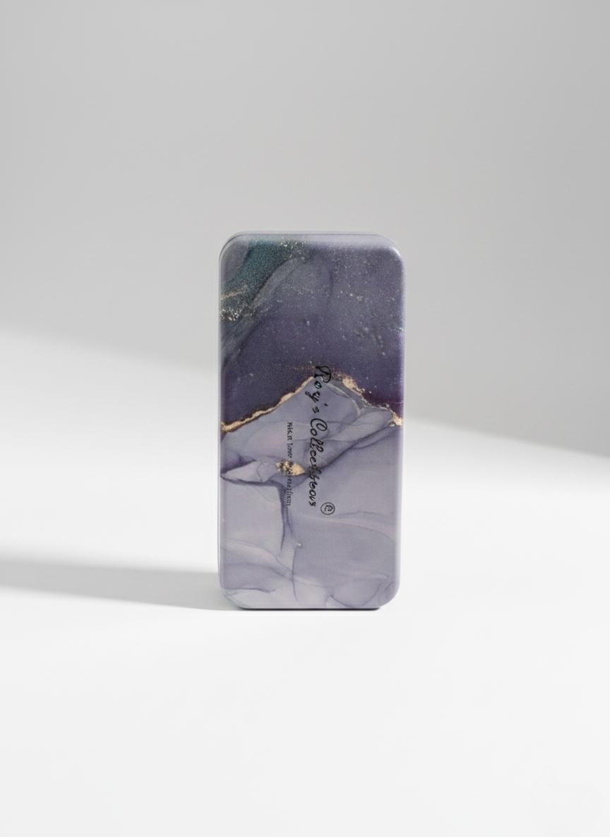 Marble Pattern Eyeglasses Case Violet