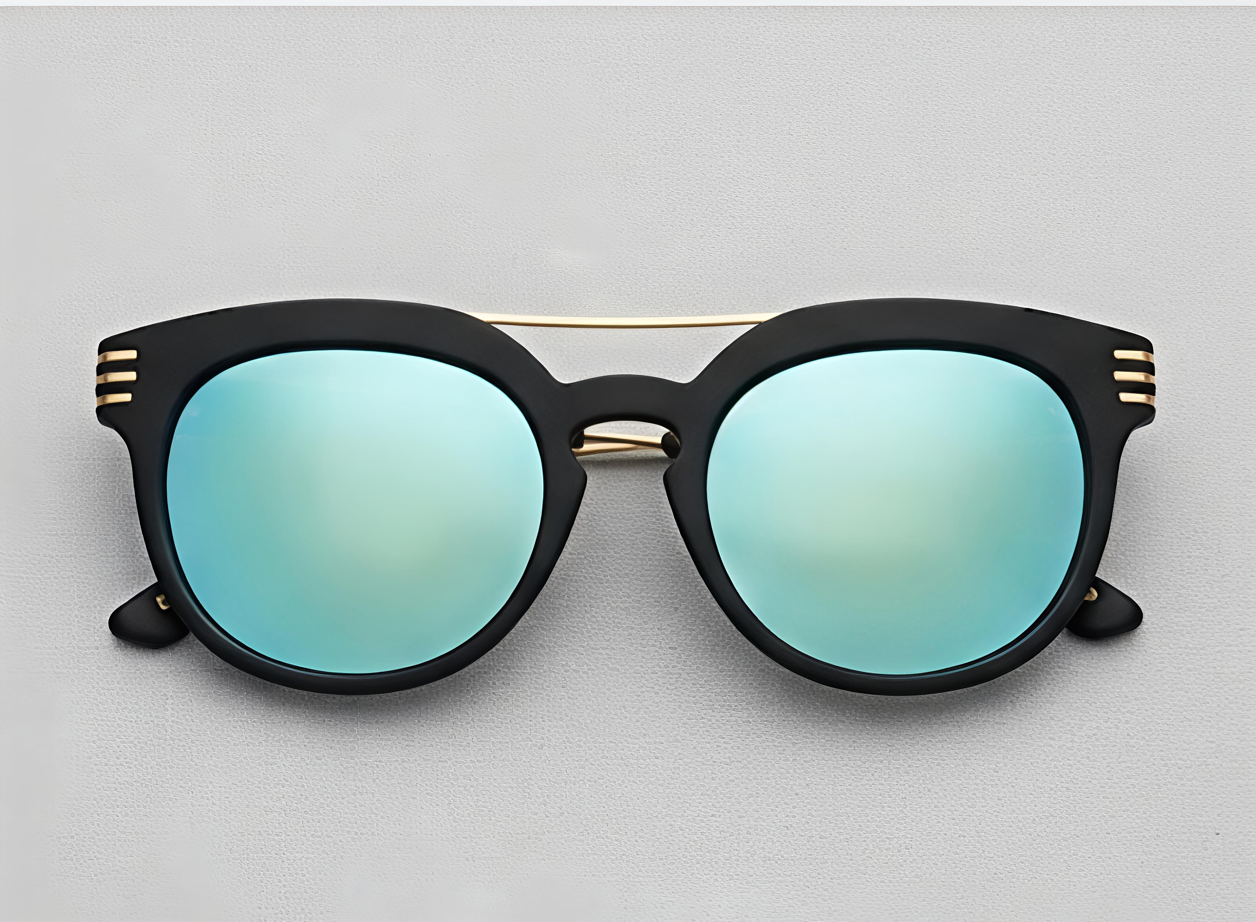 Blue Mercury Panto Shape Sunglasses
