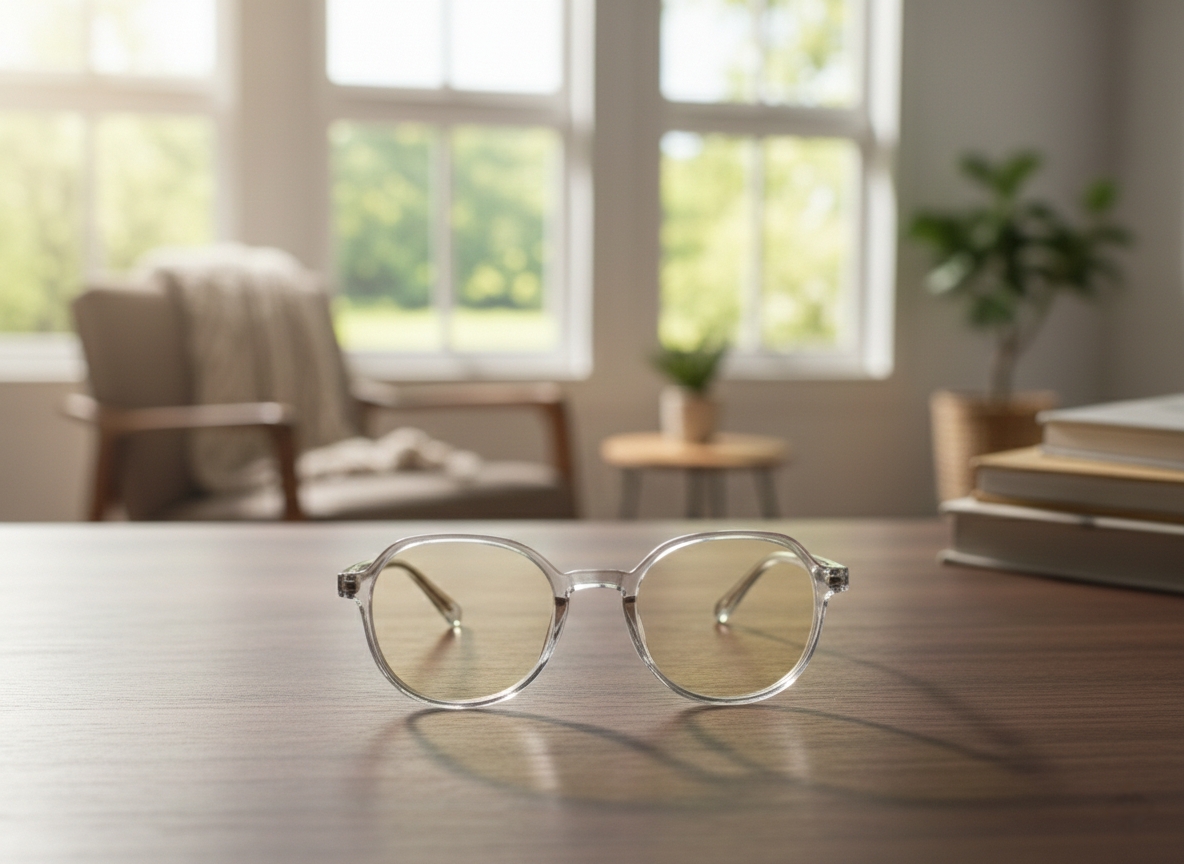 Clear Tea-Cup Frame Eyeglasses