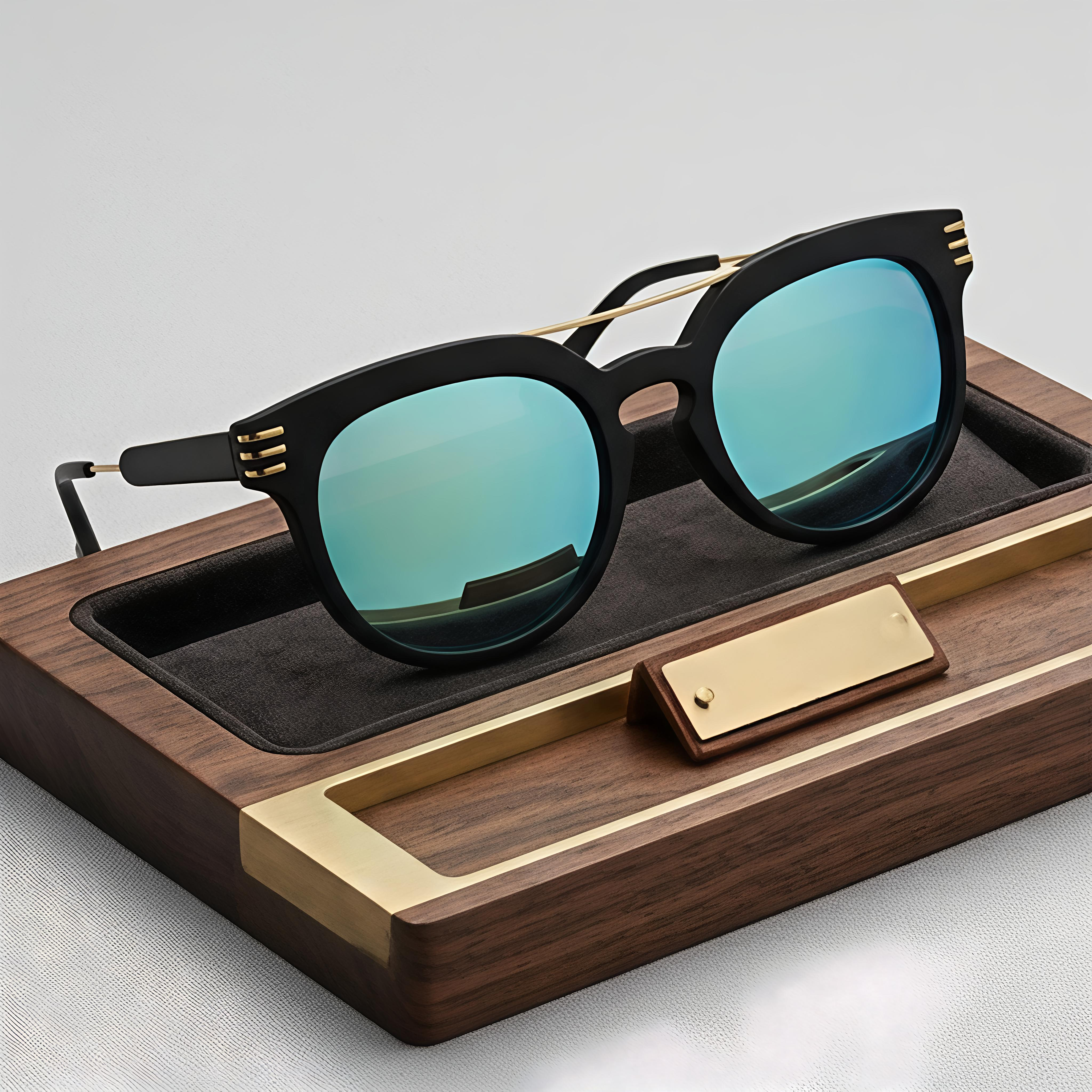 Blue Mercury Panto Shape Sunglasses