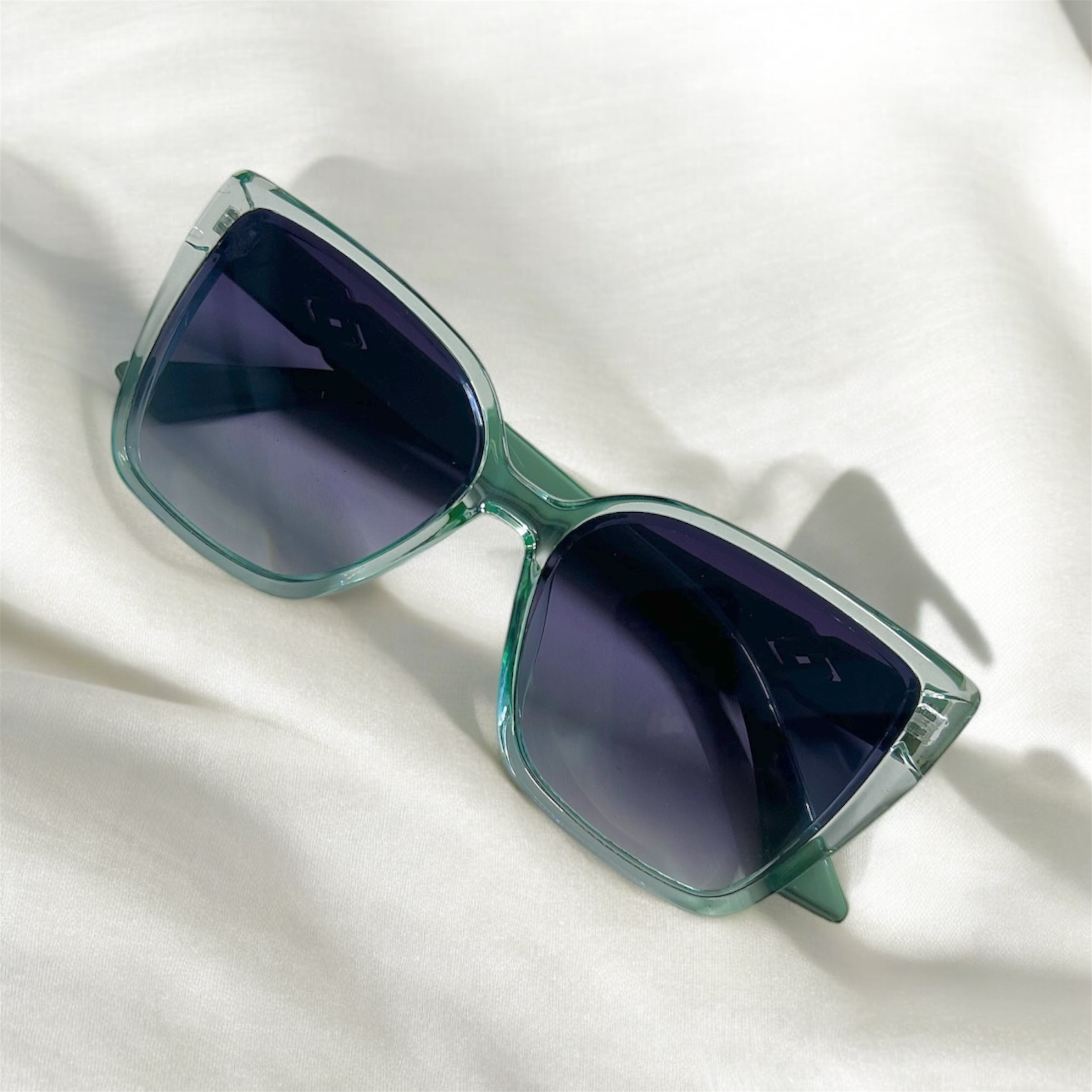 Transparent Green Sunglasses