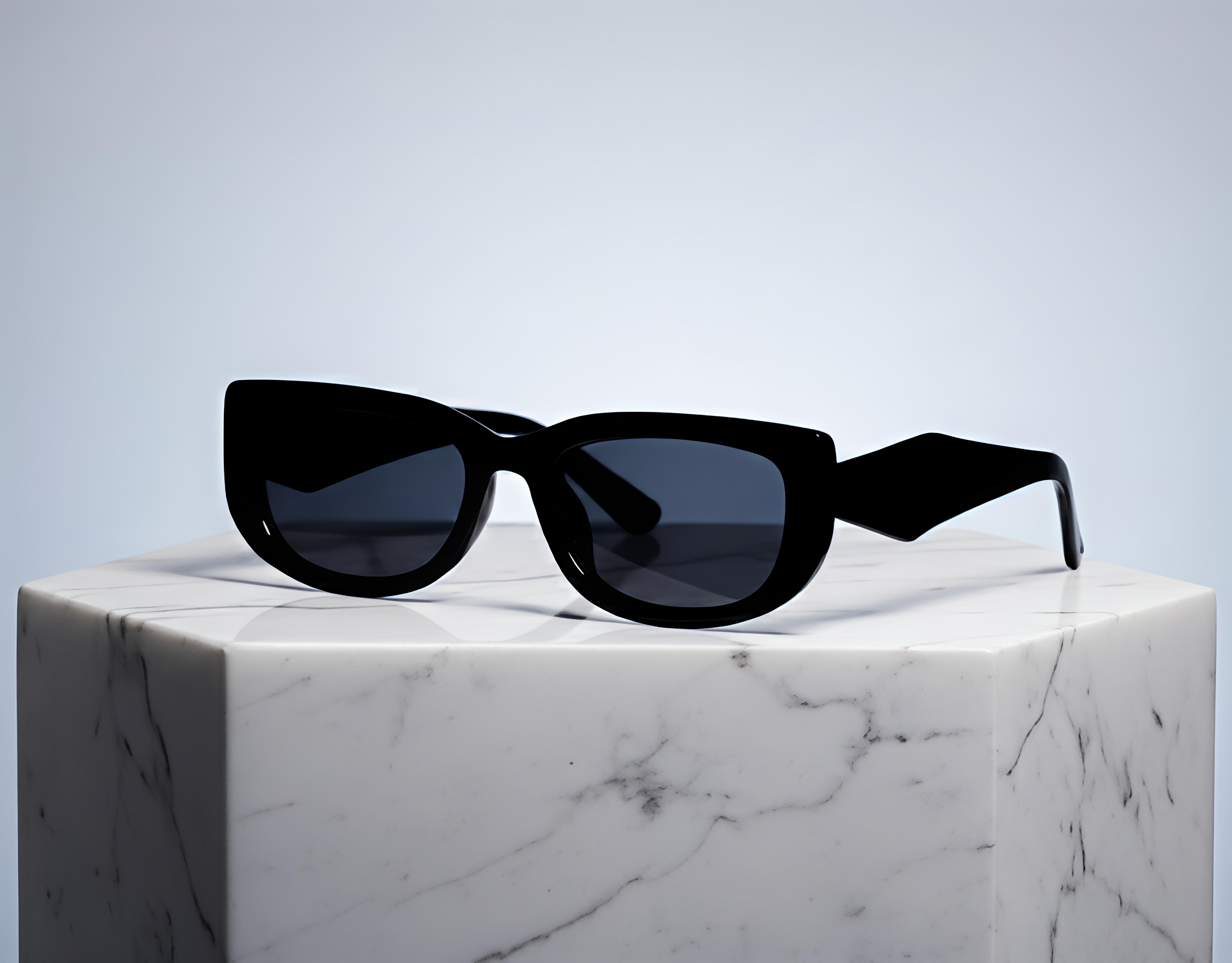 Bold Black Trendy Sunglasses