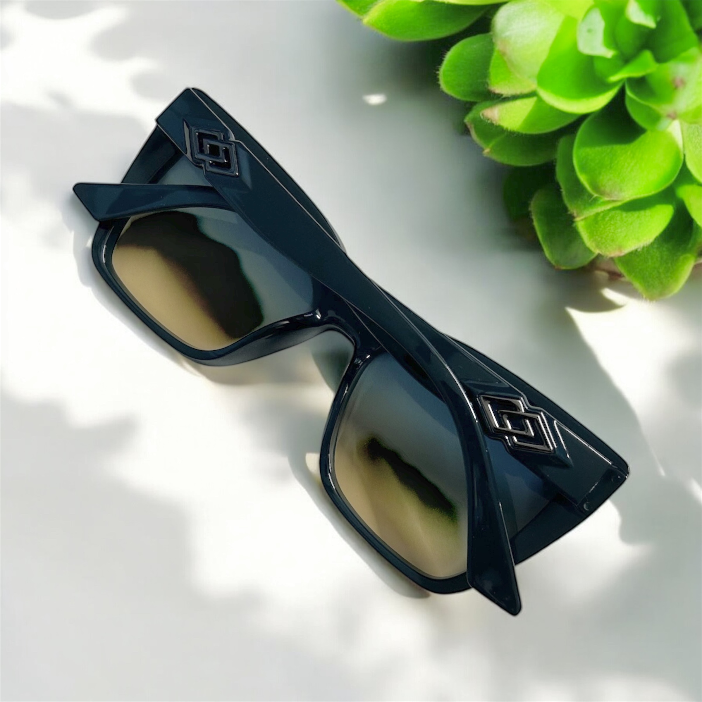 Deep Green Oversized Sunglasses