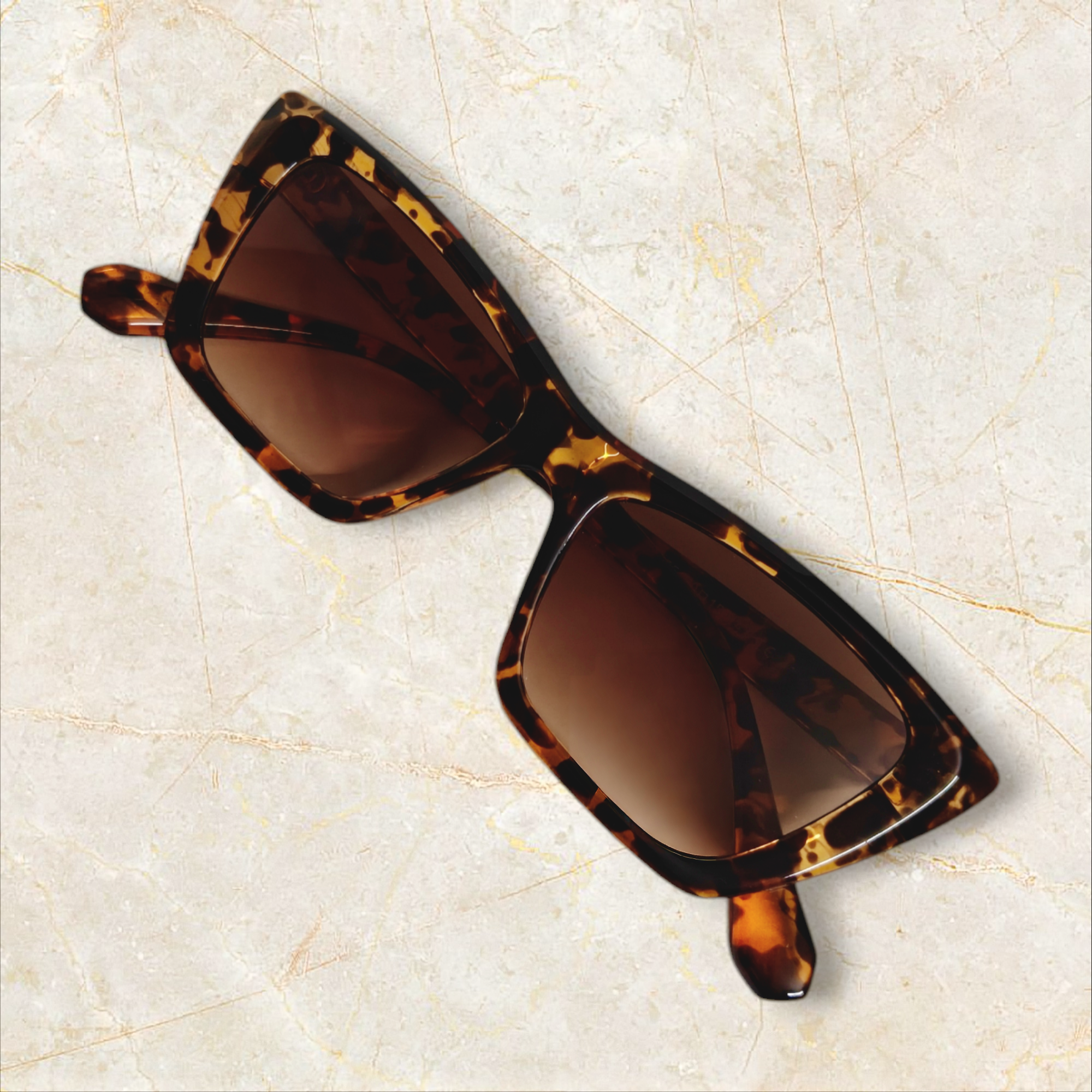Cat-Eye Animal Print Sunglasses
