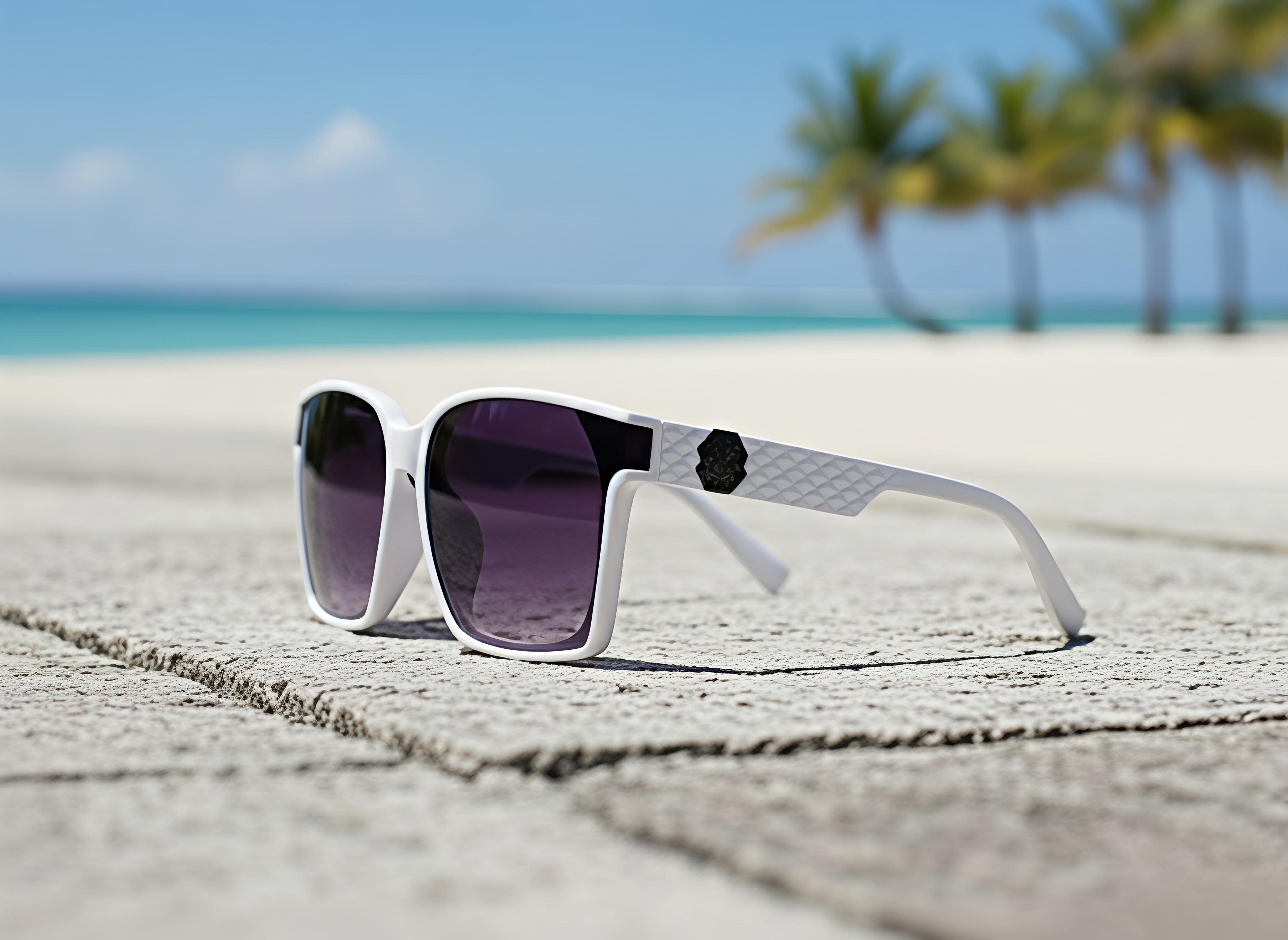 Stylish White Frame Sunglasses