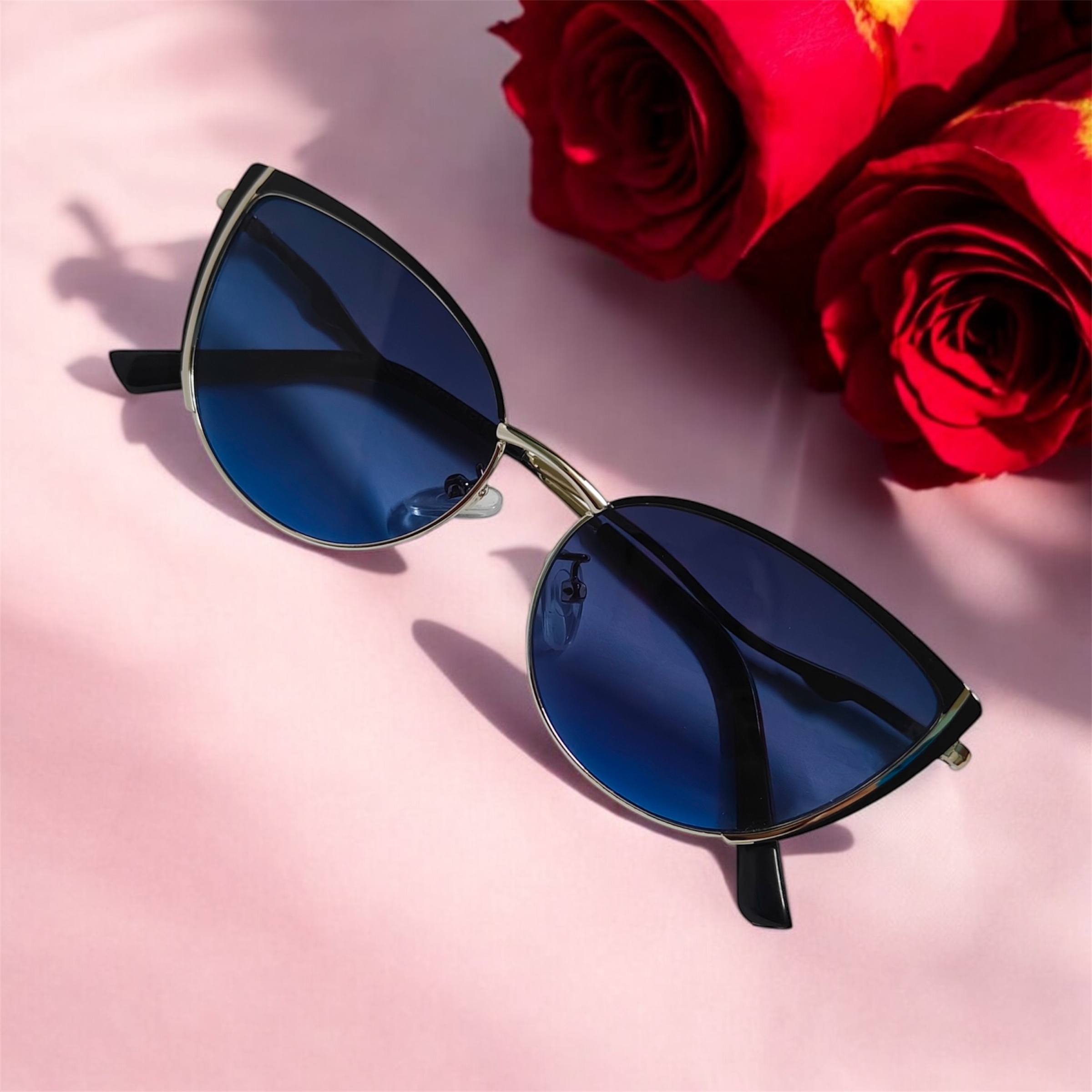Classic Blue Cat Eye Sunglasses