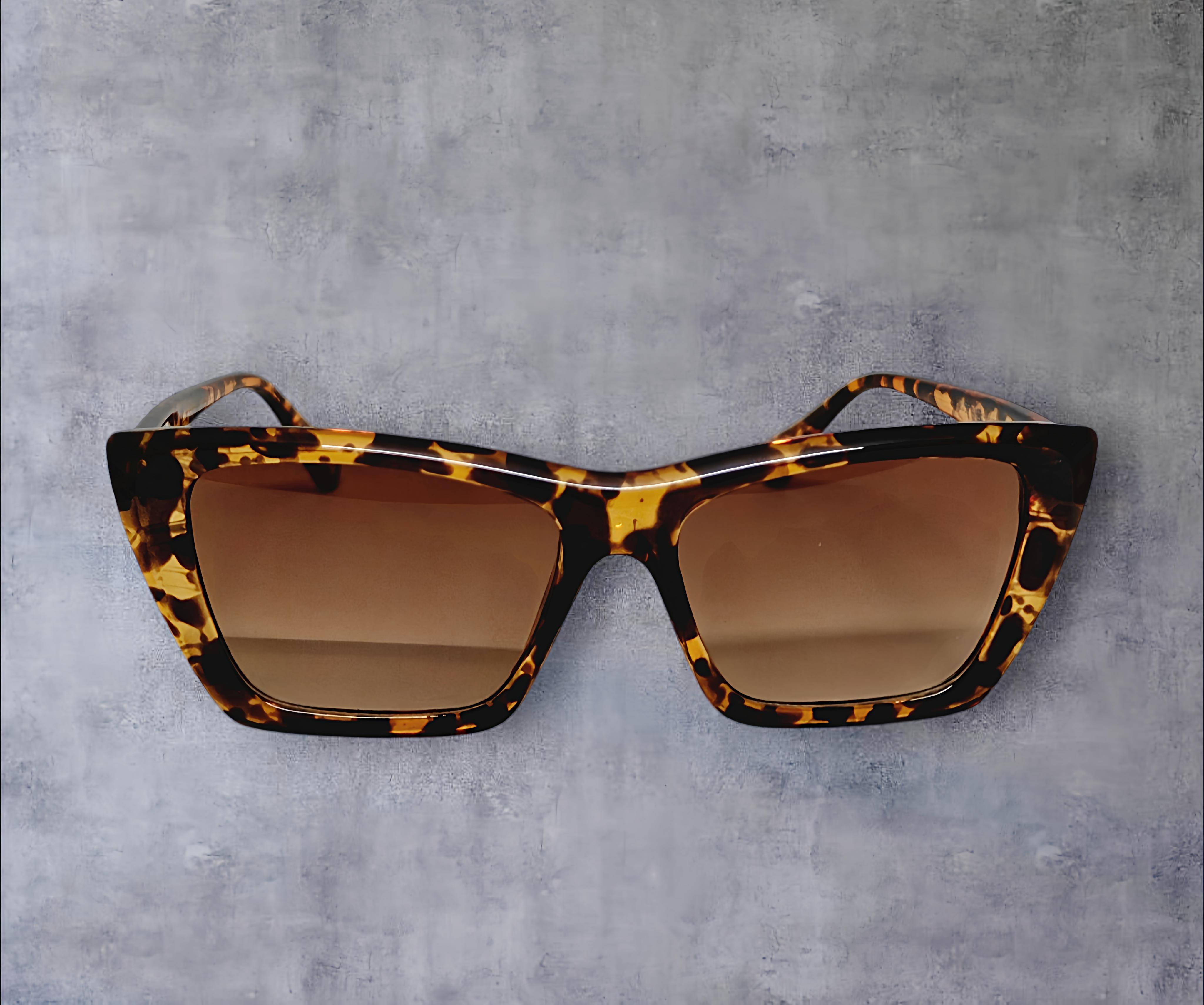 Cat-Eye Animal Print Sunglasses