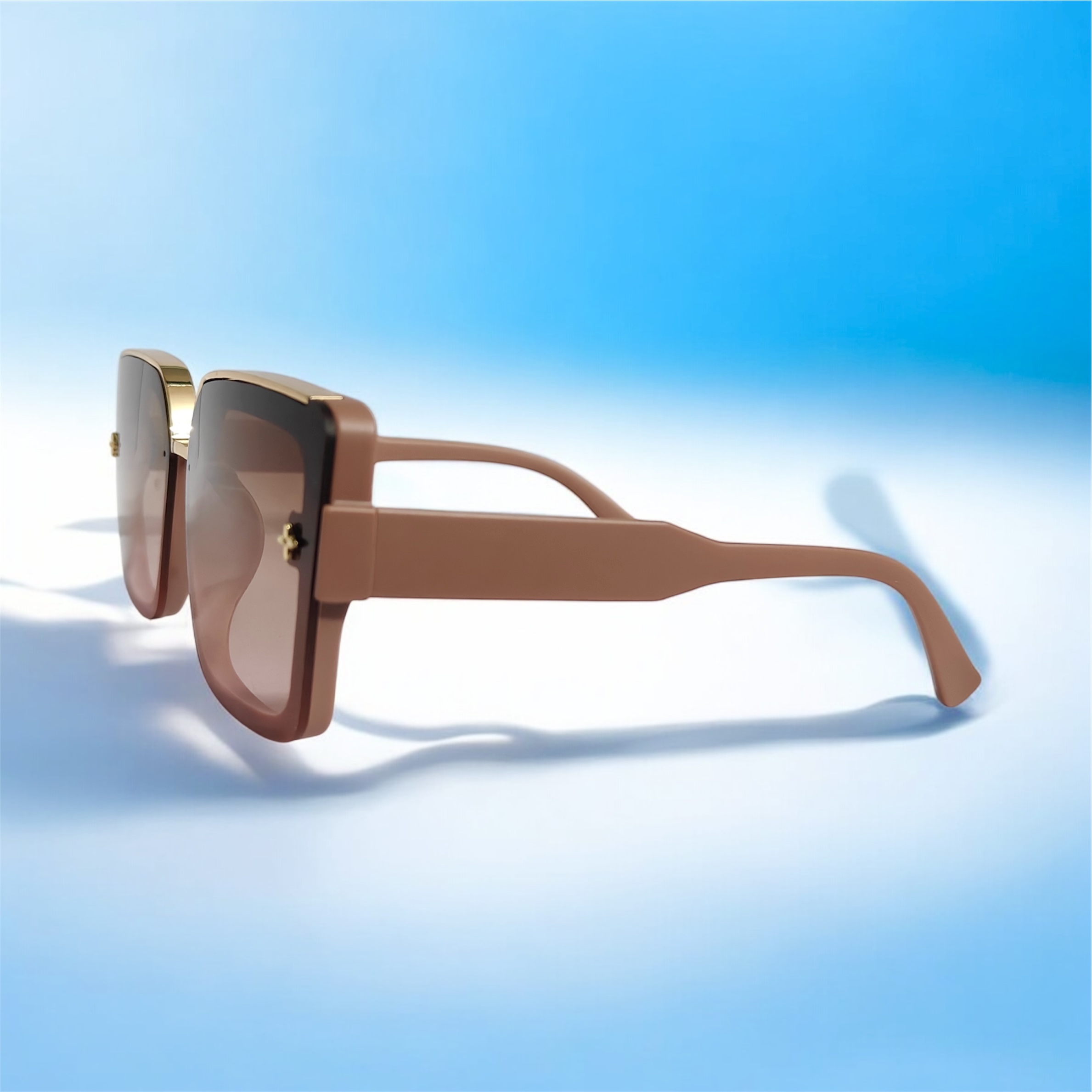 Square Oversized Matte Dusty Rose Sunglasses