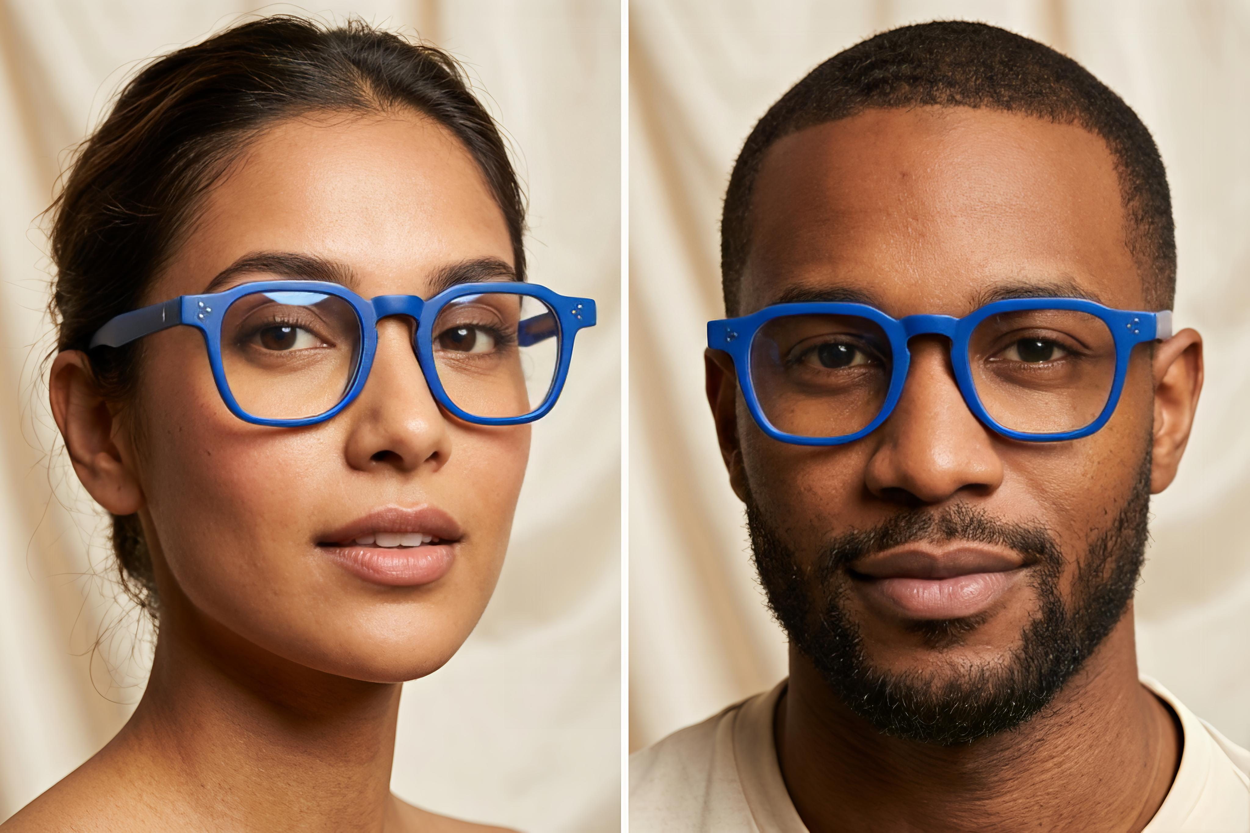 Blue Crown Panto Eyeglasses