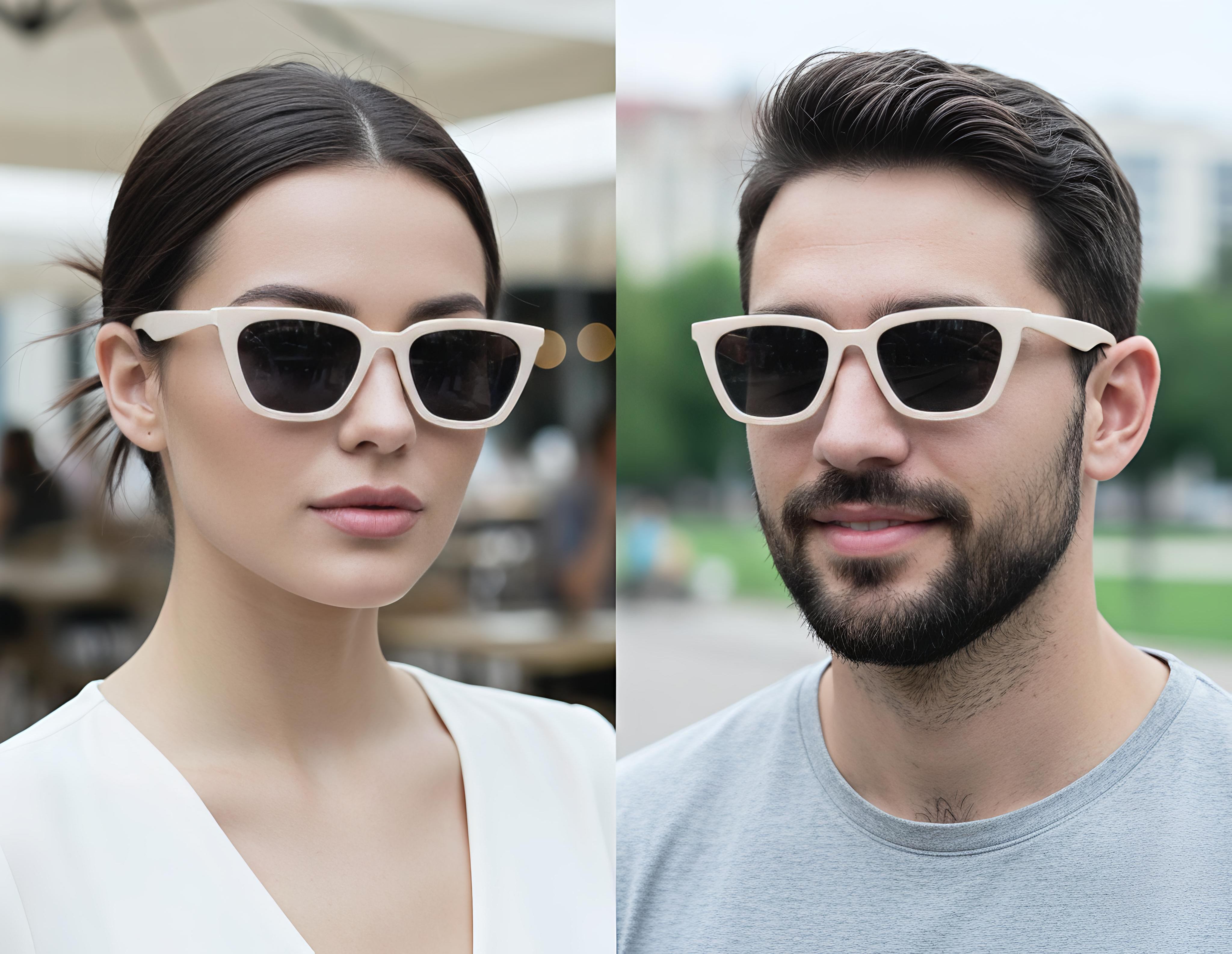 Cream-White Sunglasses