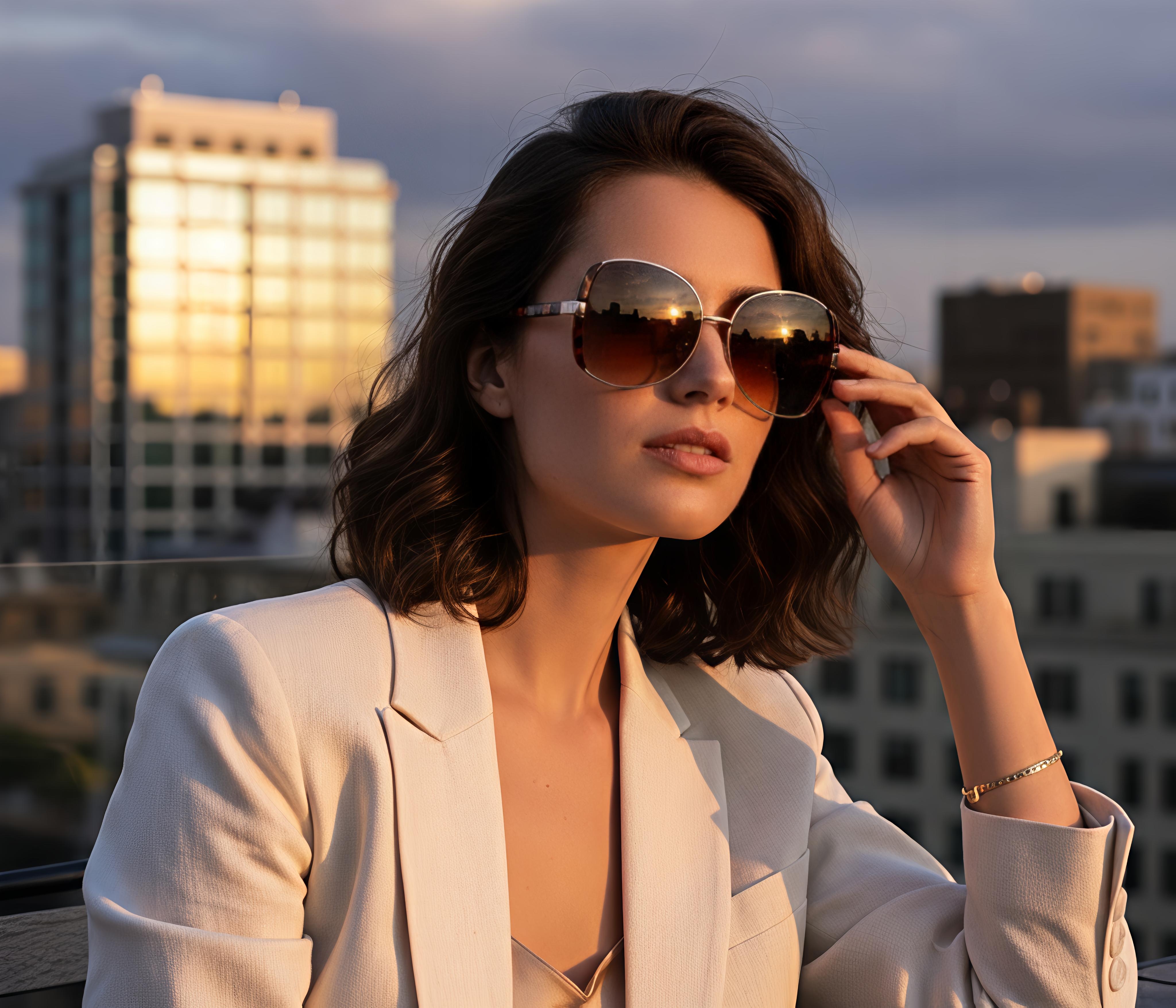 Oversized Animal Print Sunglasses