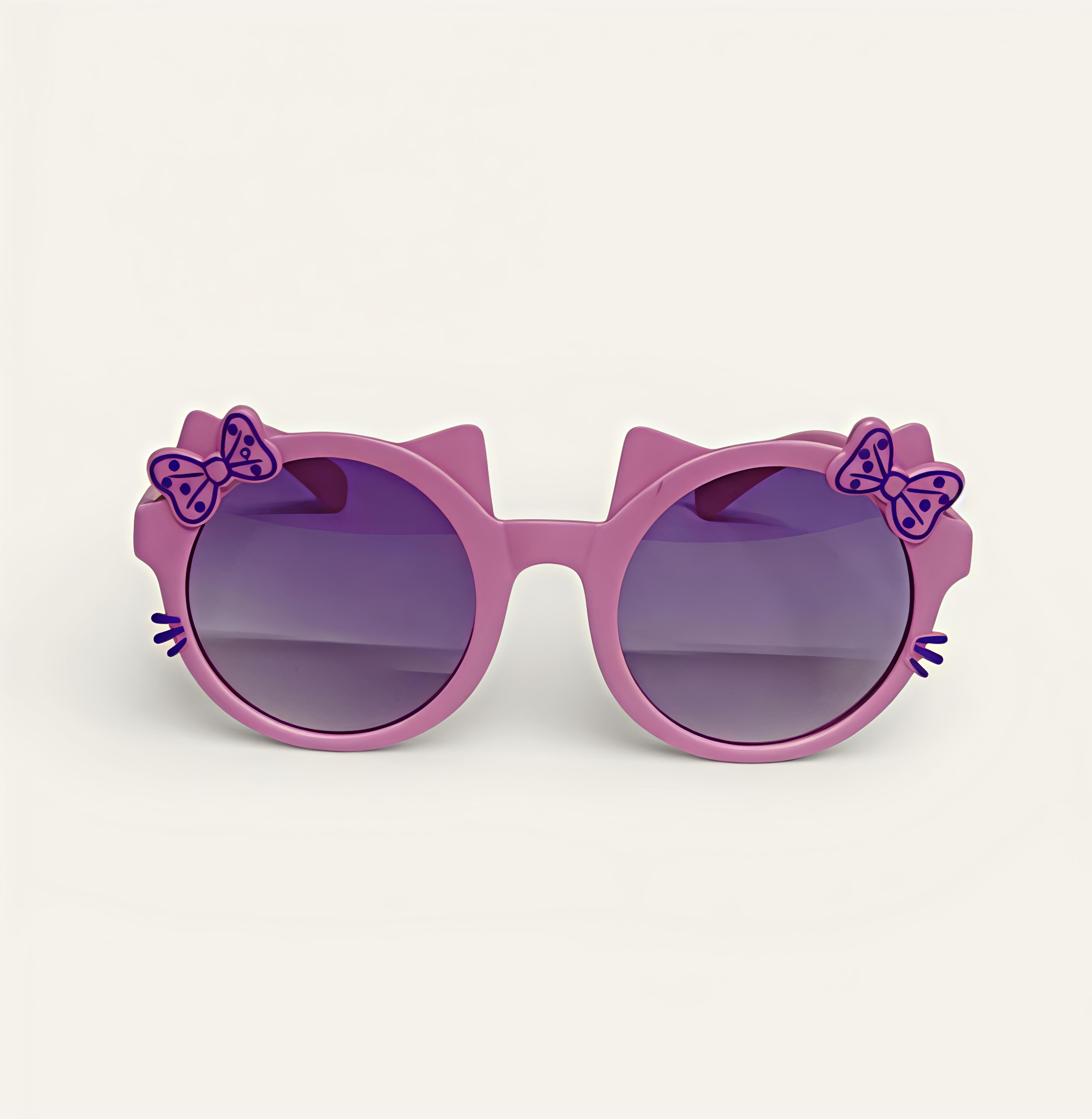 Cat Ear Bow Hot-Pink Sunglasses