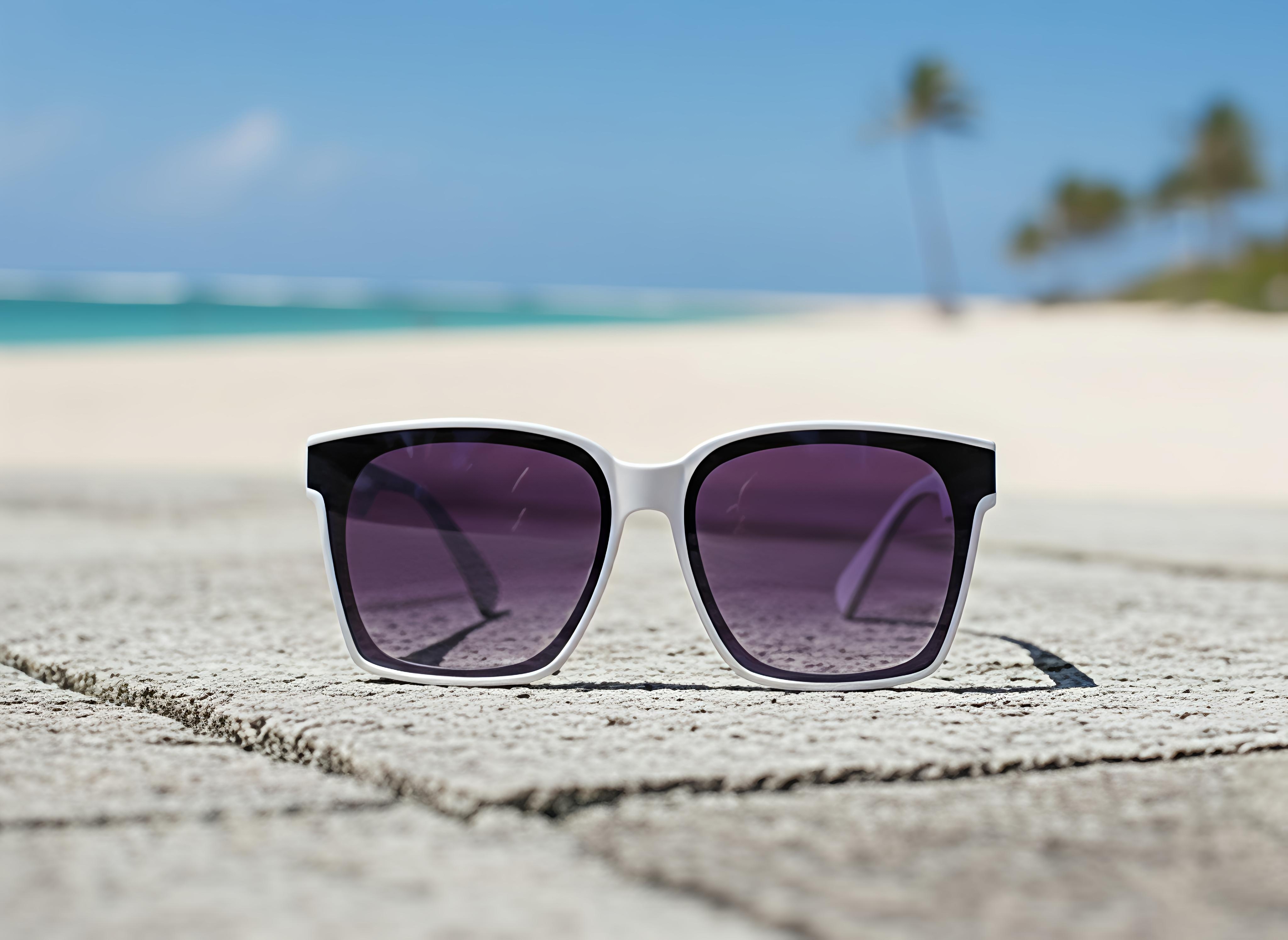 Stylish White Frame Sunglasses