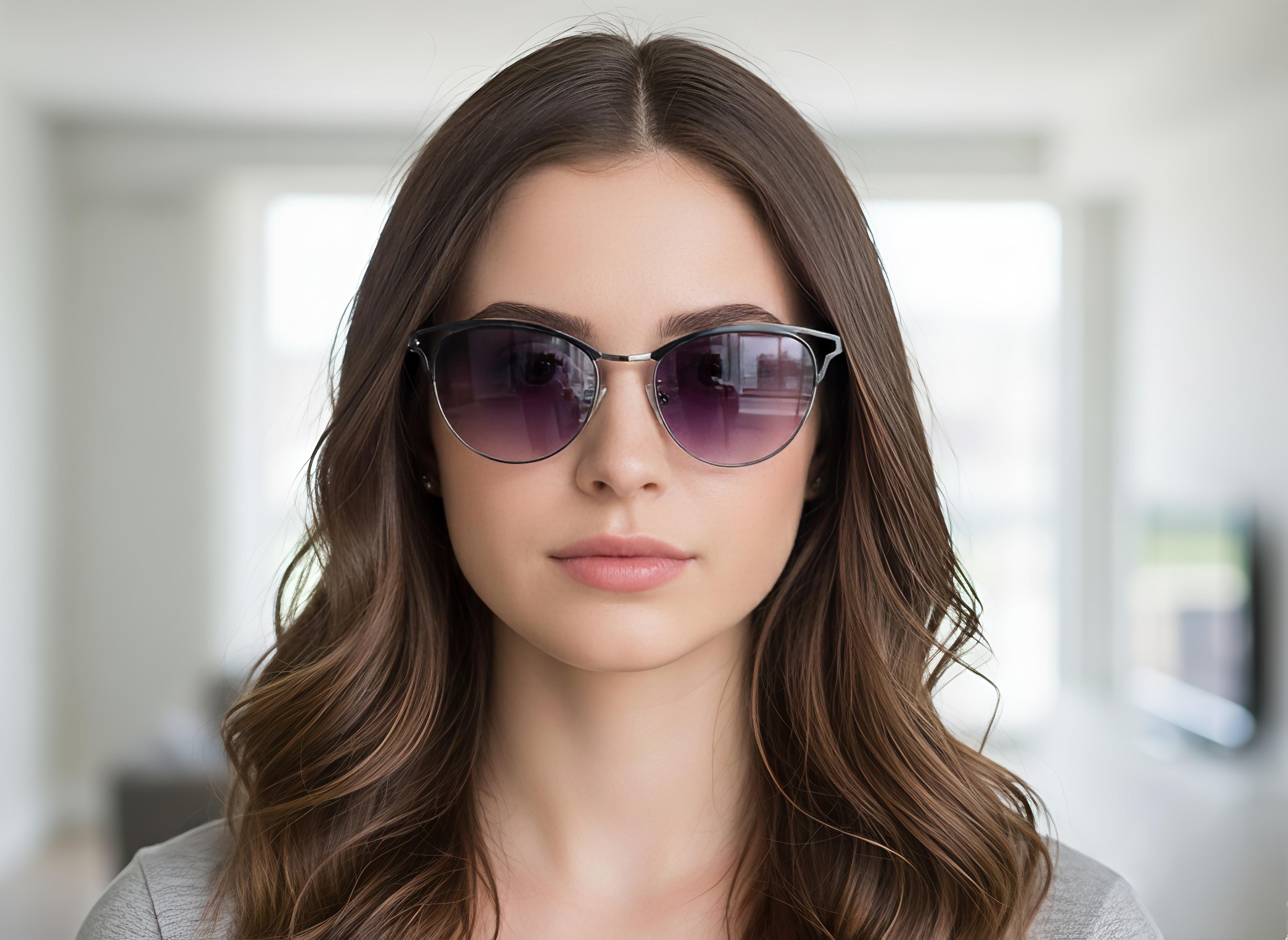 Stylish Gradient Metal Sunglasses