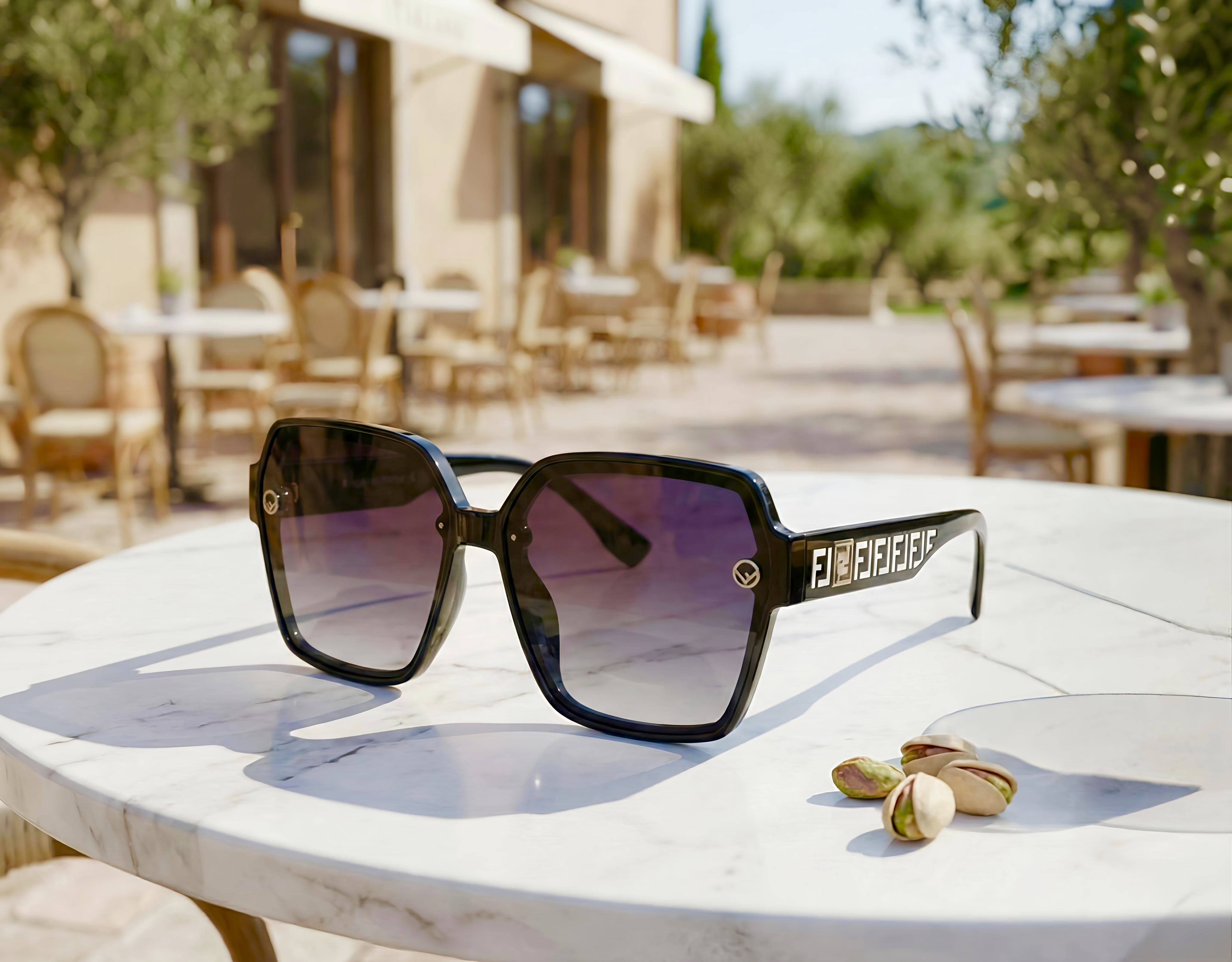 Black Semi-Square Sunglasses