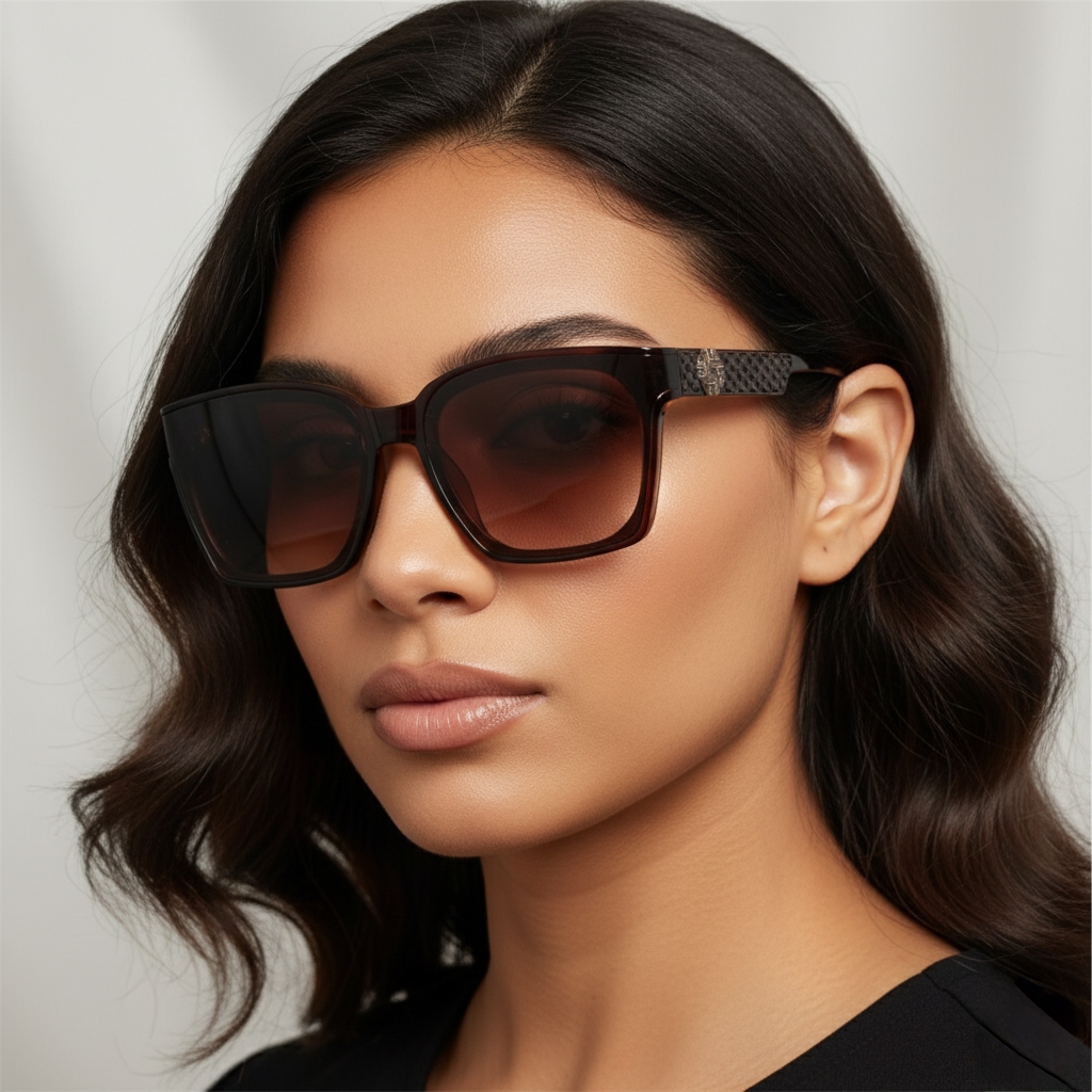 Stylish Oversized Brown Sunglasses
