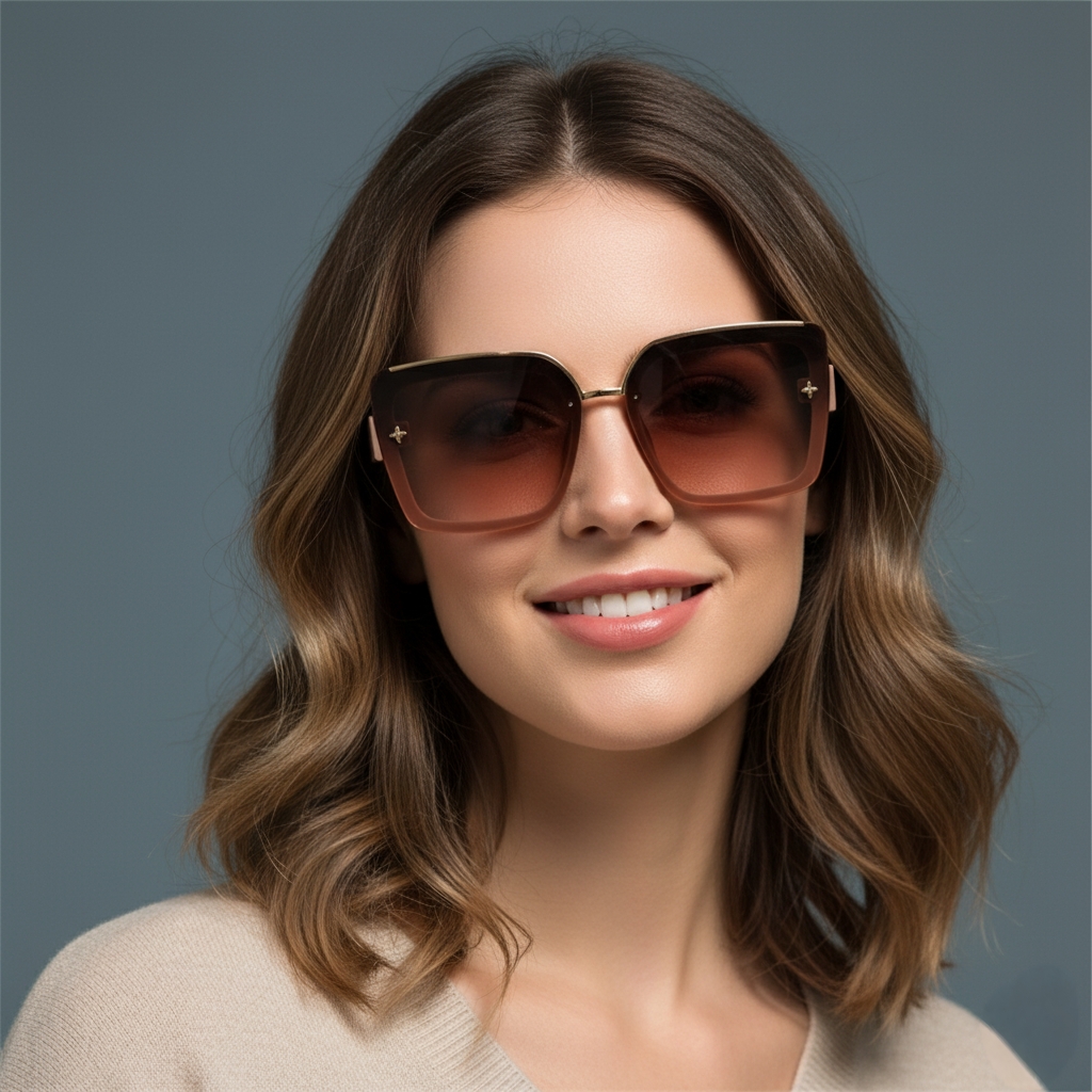 Square Oversized Matte Dusty Rose Sunglasses