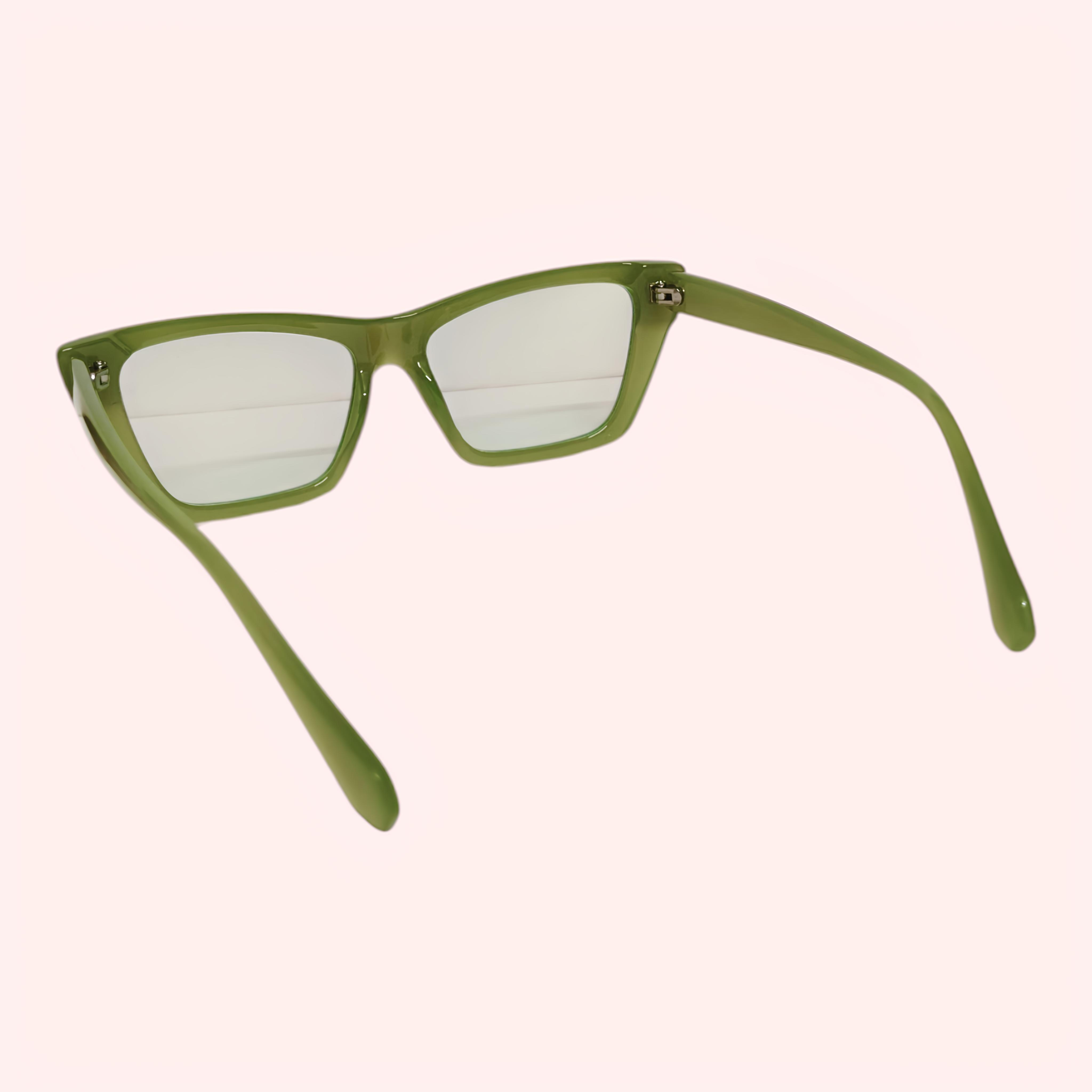 Green Cat-Eye Day/Night Sunglasses