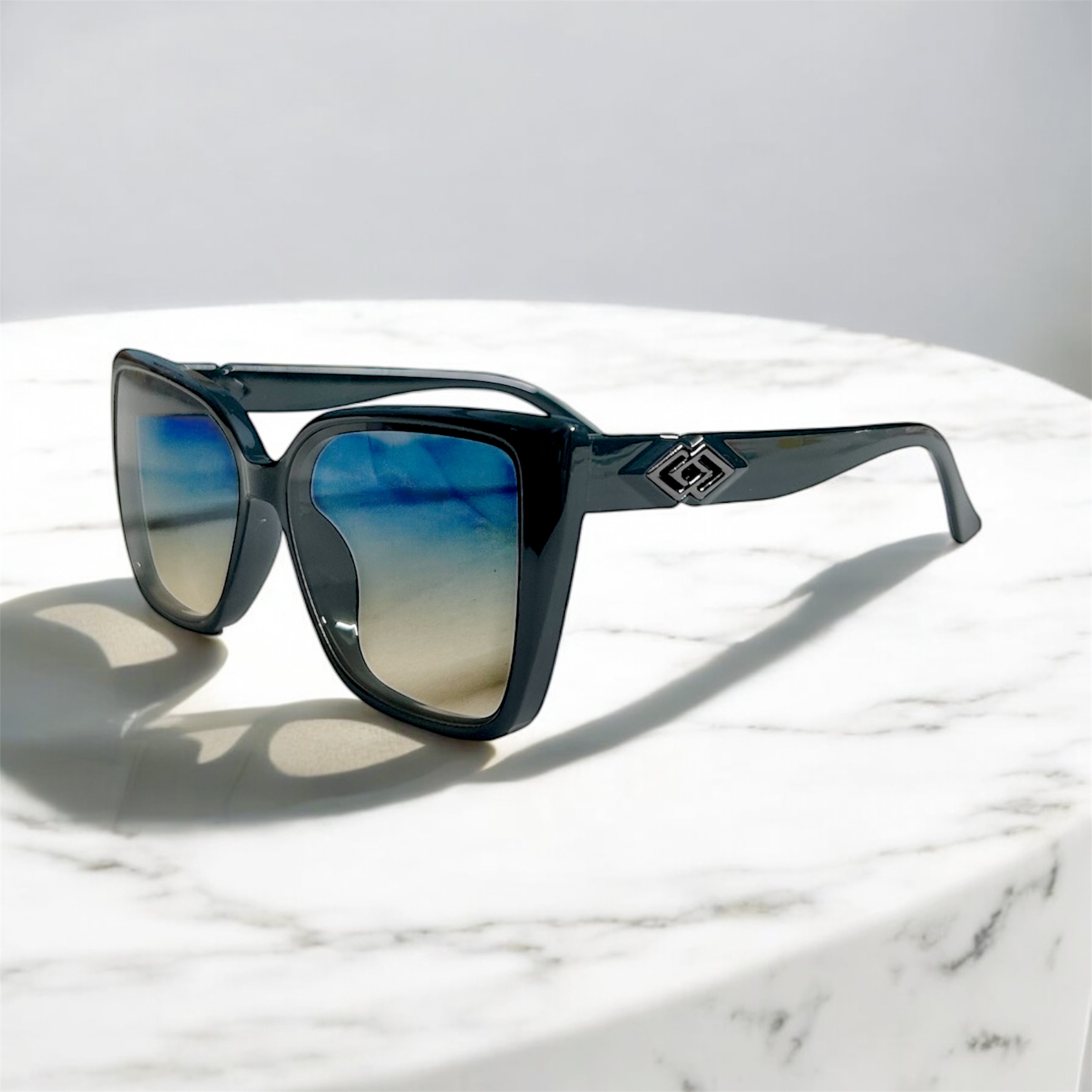 Deep Green Oversized Sunglasses