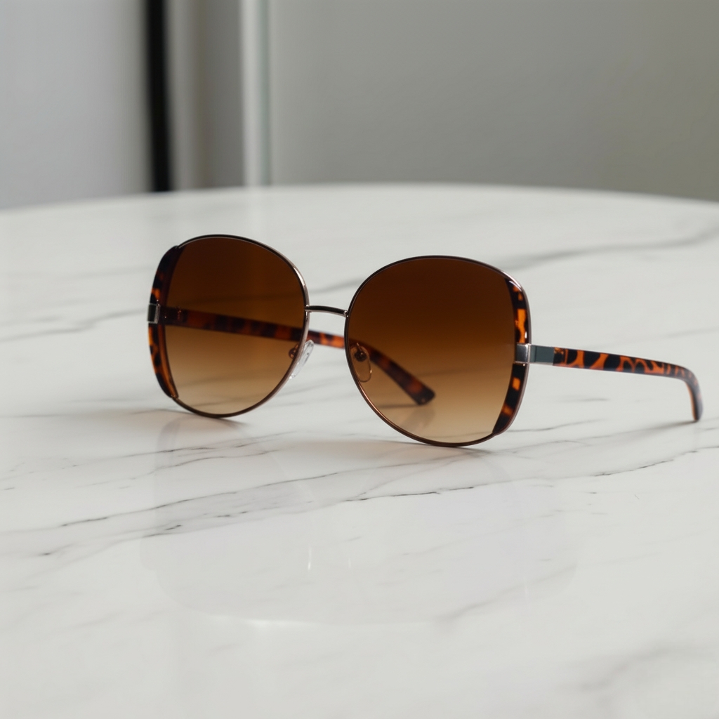 Oversized Animal Print Sunglasses