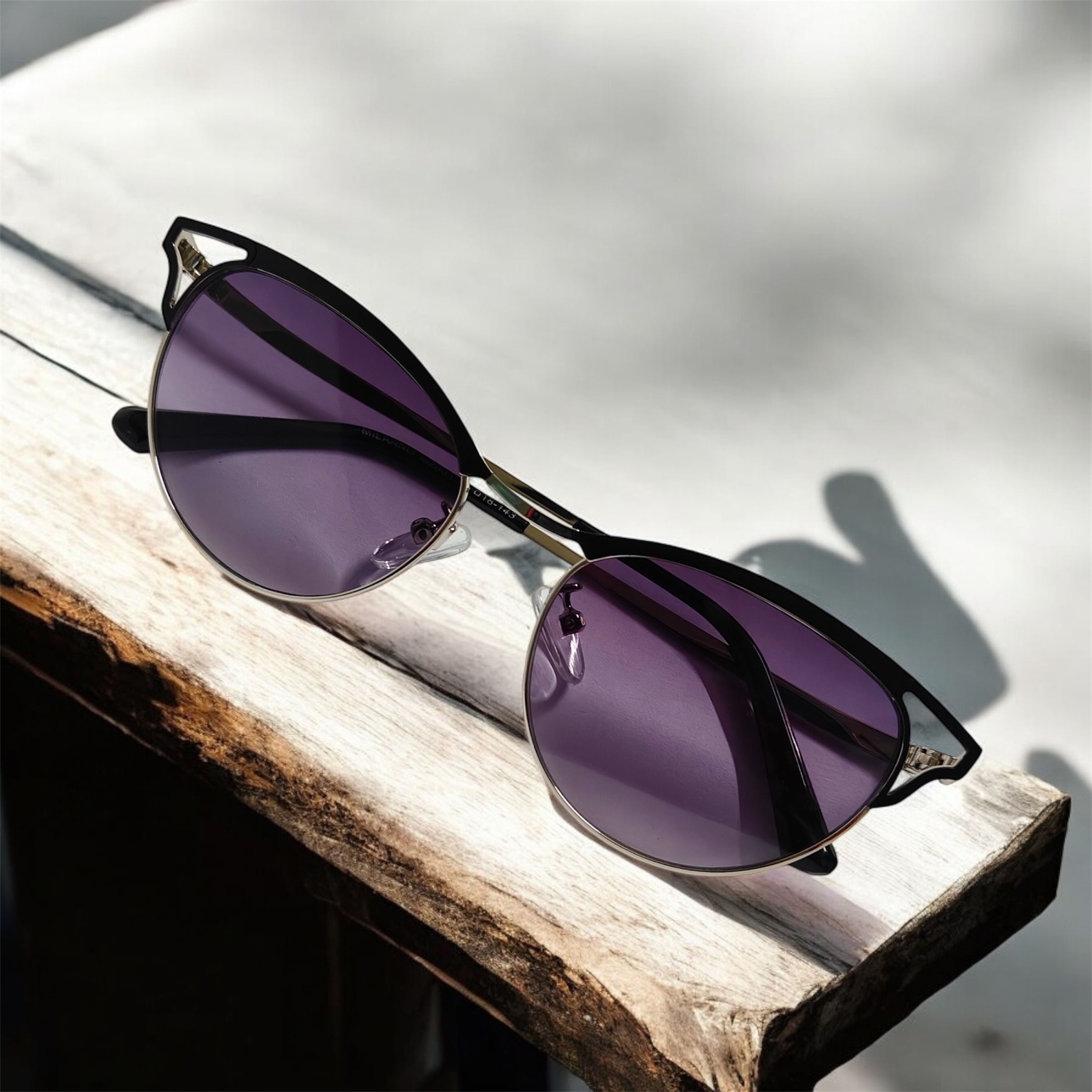 Stylish Gradient Metal Sunglasses