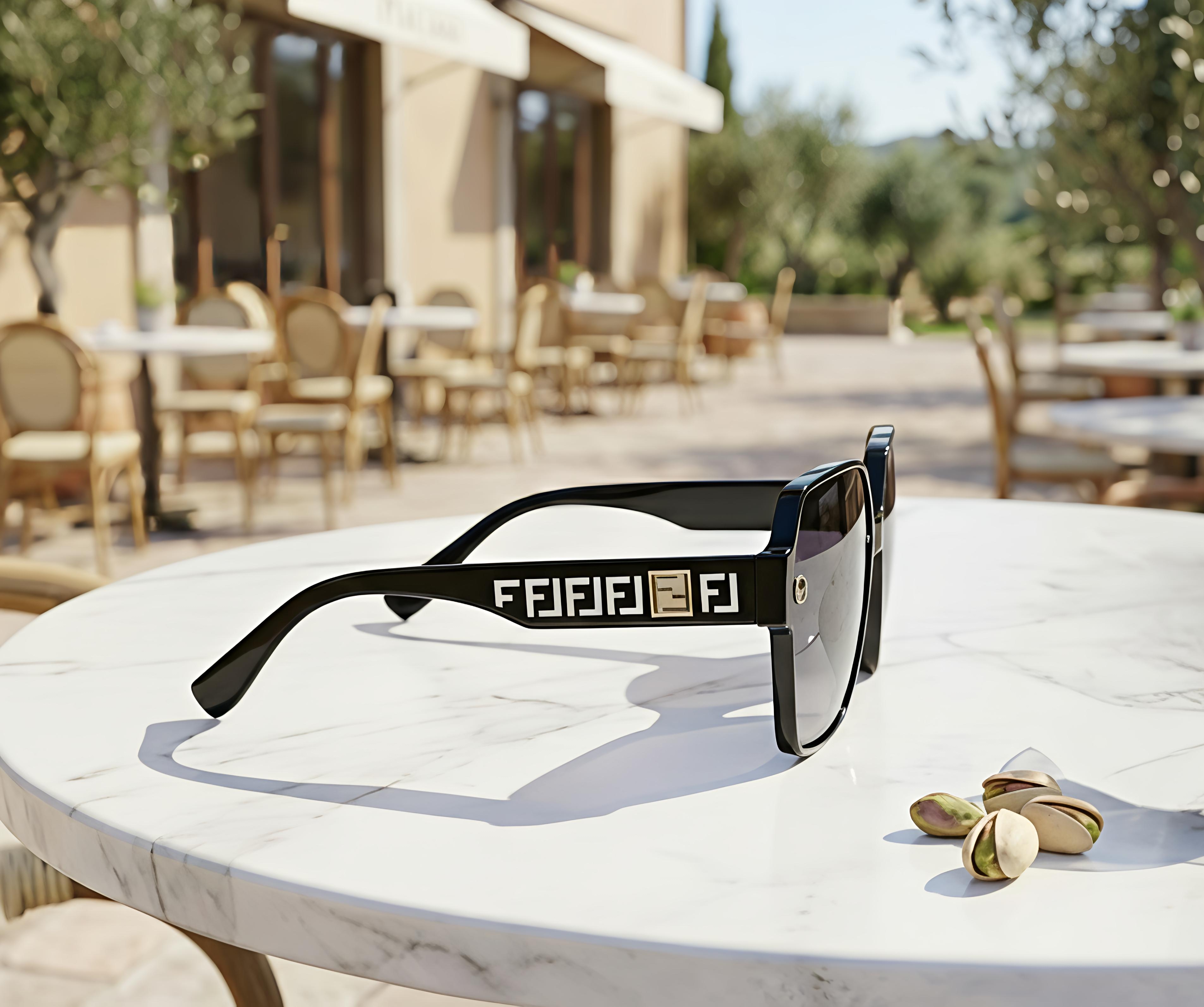 Black Semi-Square Sunglasses