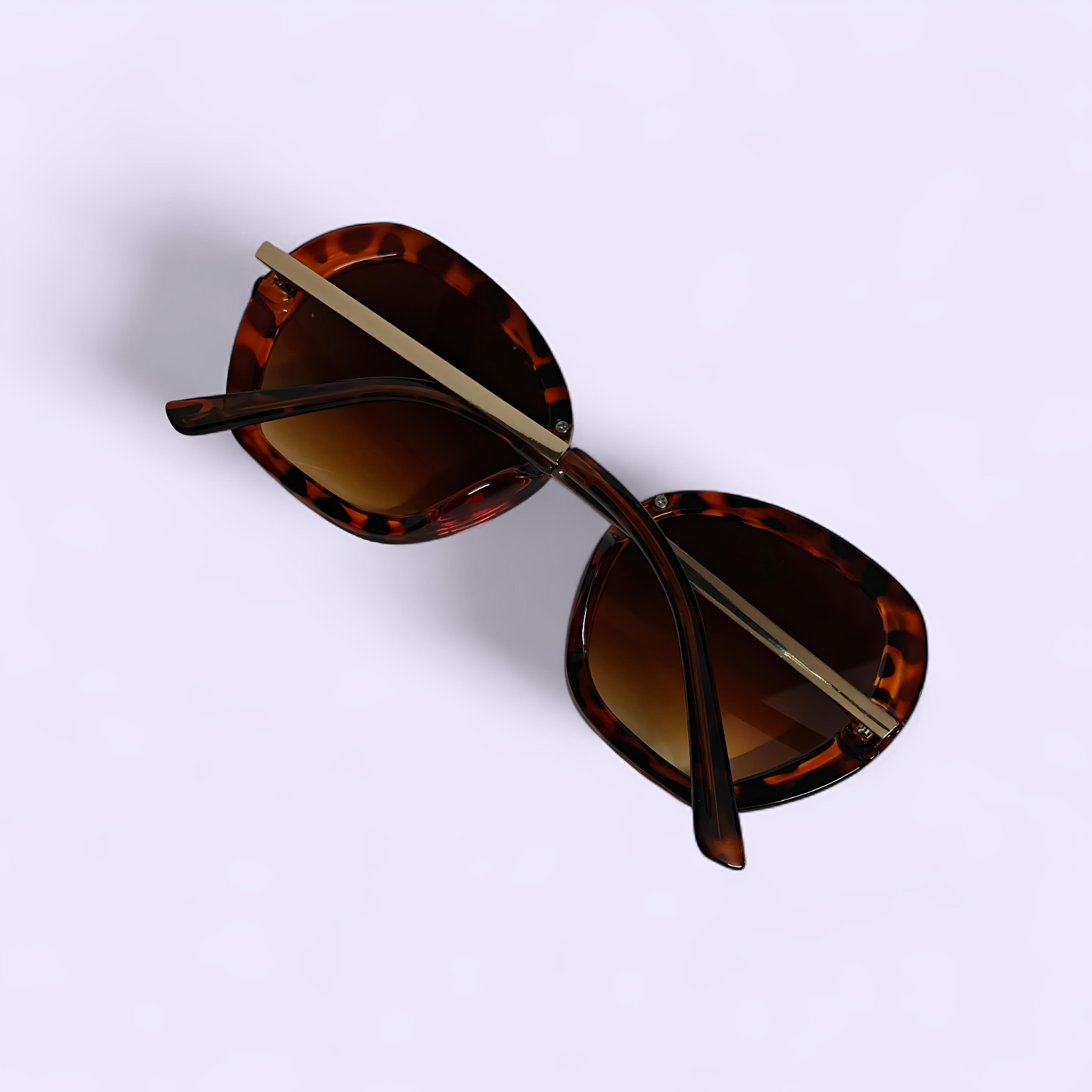 Semi-Round Animal Print Sunglasses