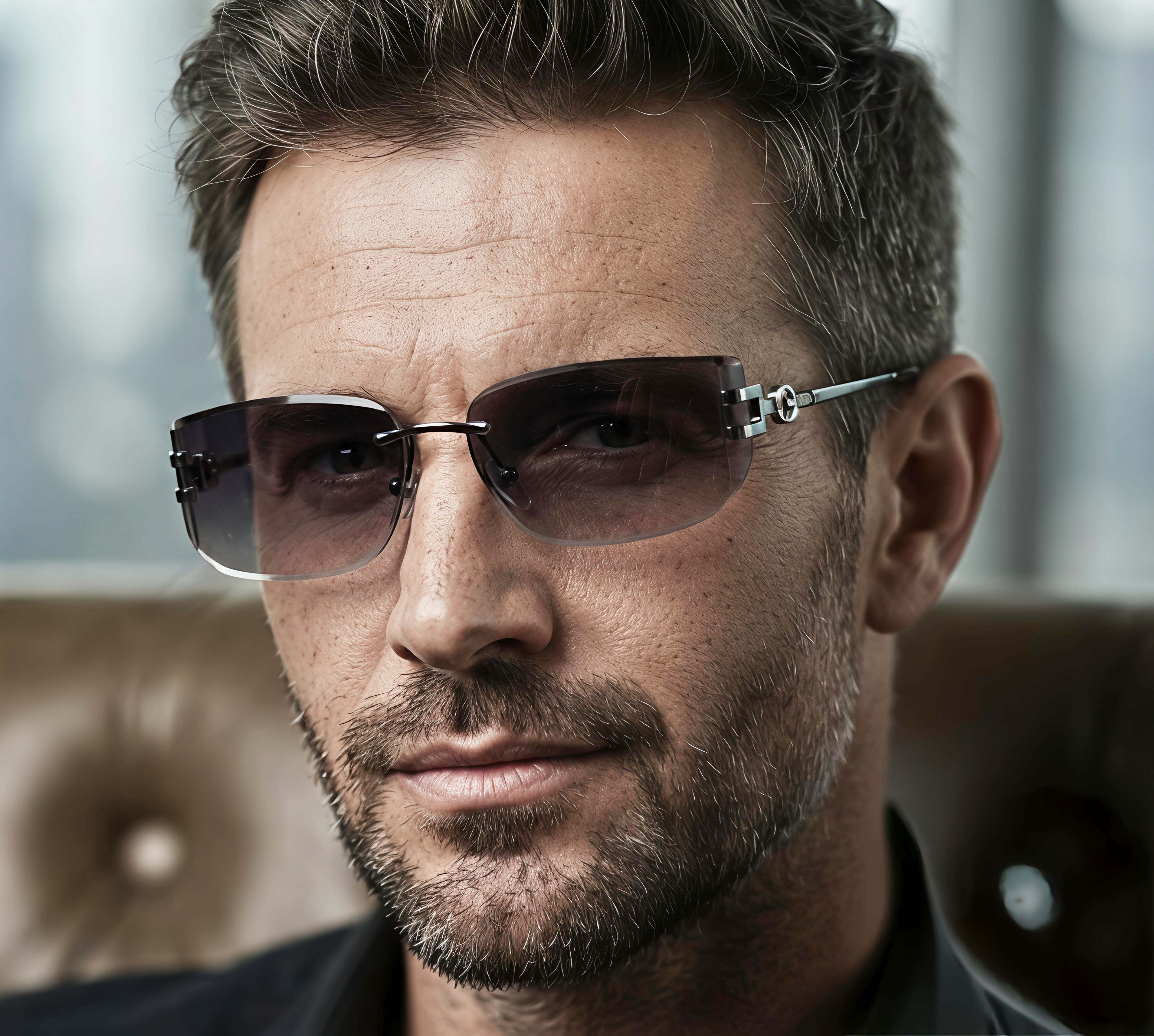 Matrix Rimless Wrap Sunglasses