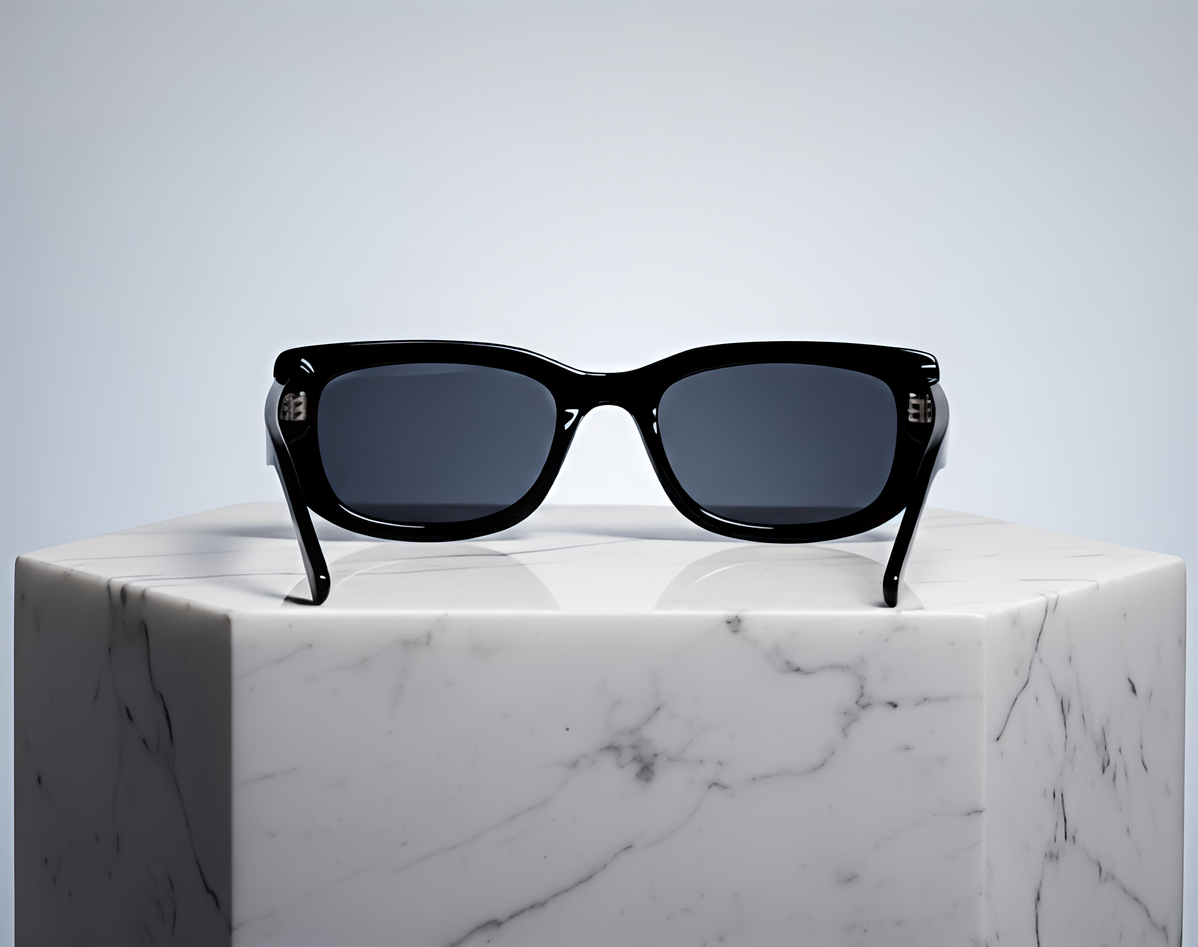 Bold Black Trendy Sunglasses