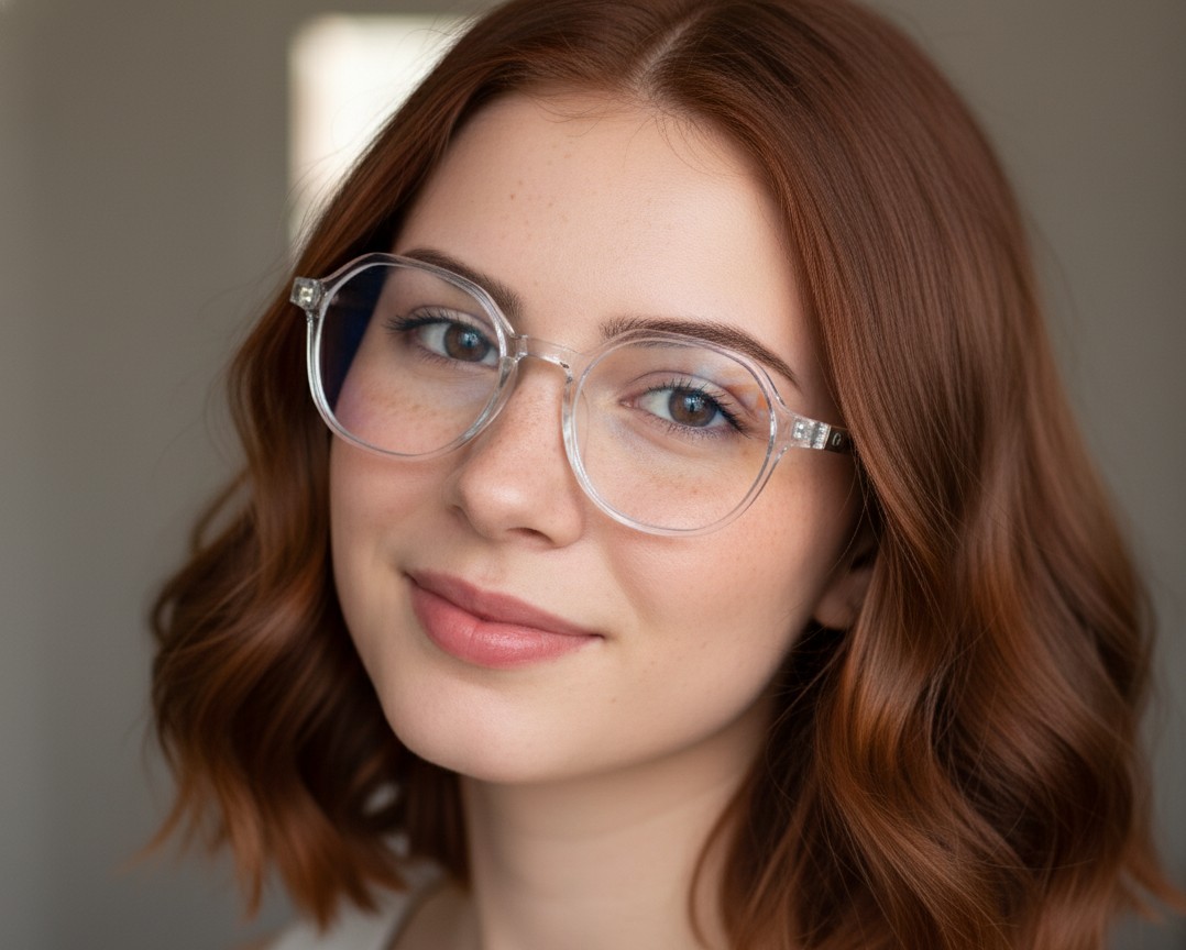 Clear Tea-Cup Frame Eyeglasses