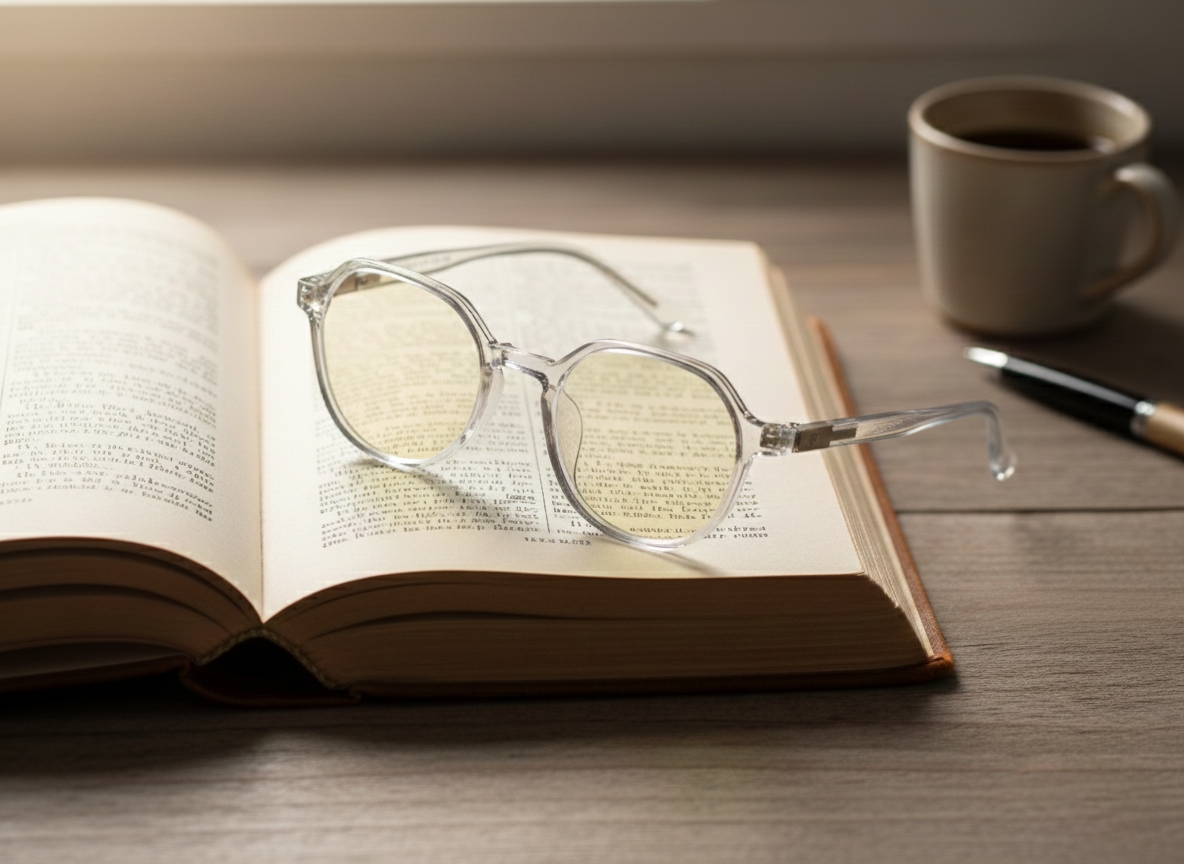 Clear Tea-Cup Frame Eyeglasses