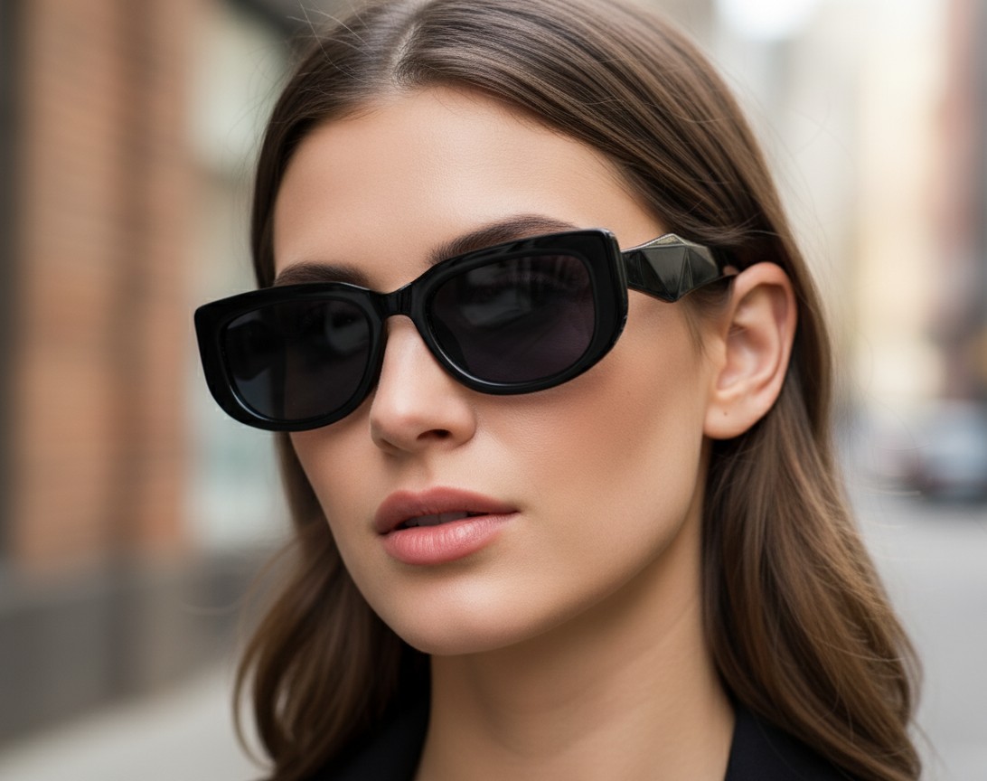 Bold Black Trendy Sunglasses