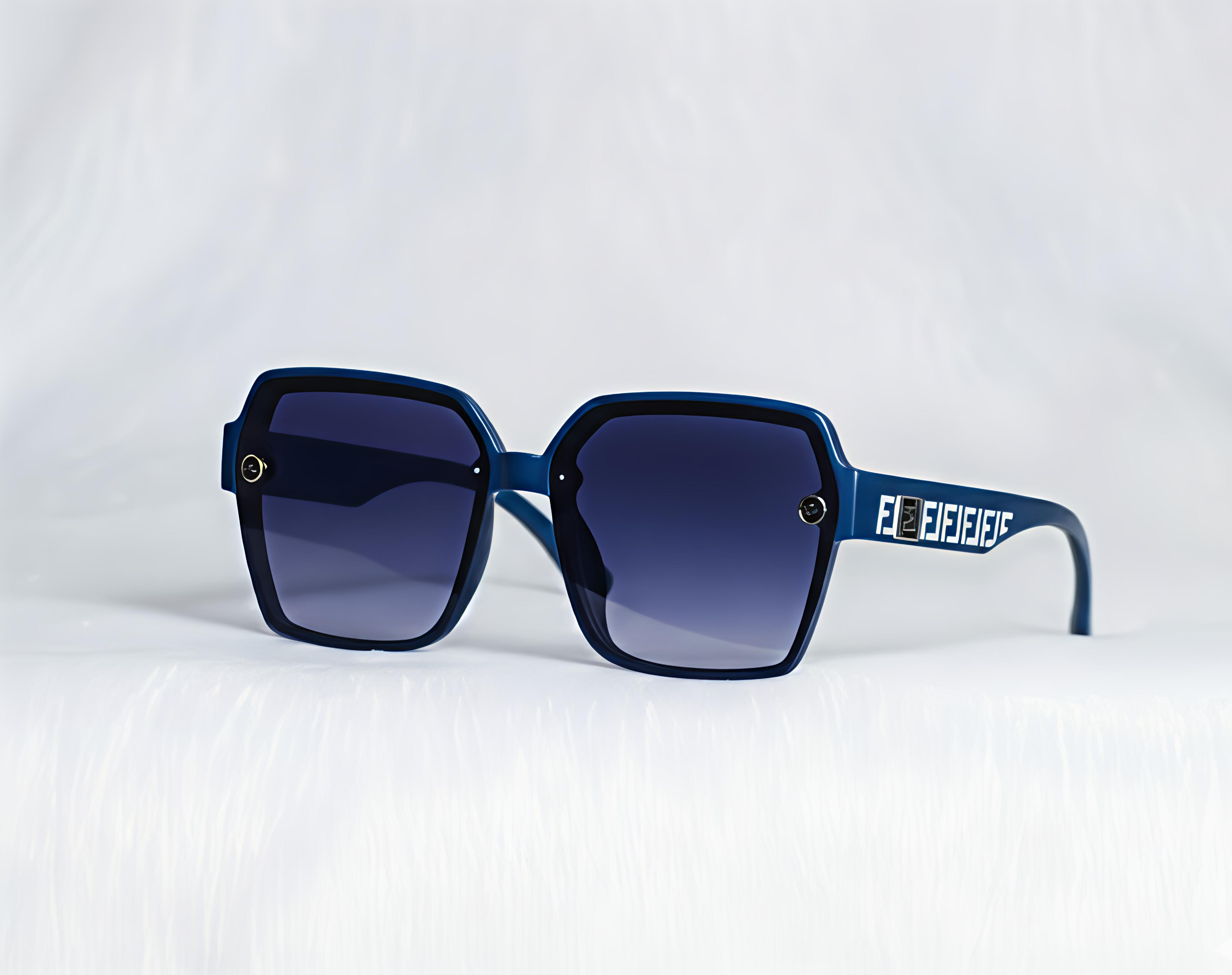 Mid-night Blue semi-square sunglass