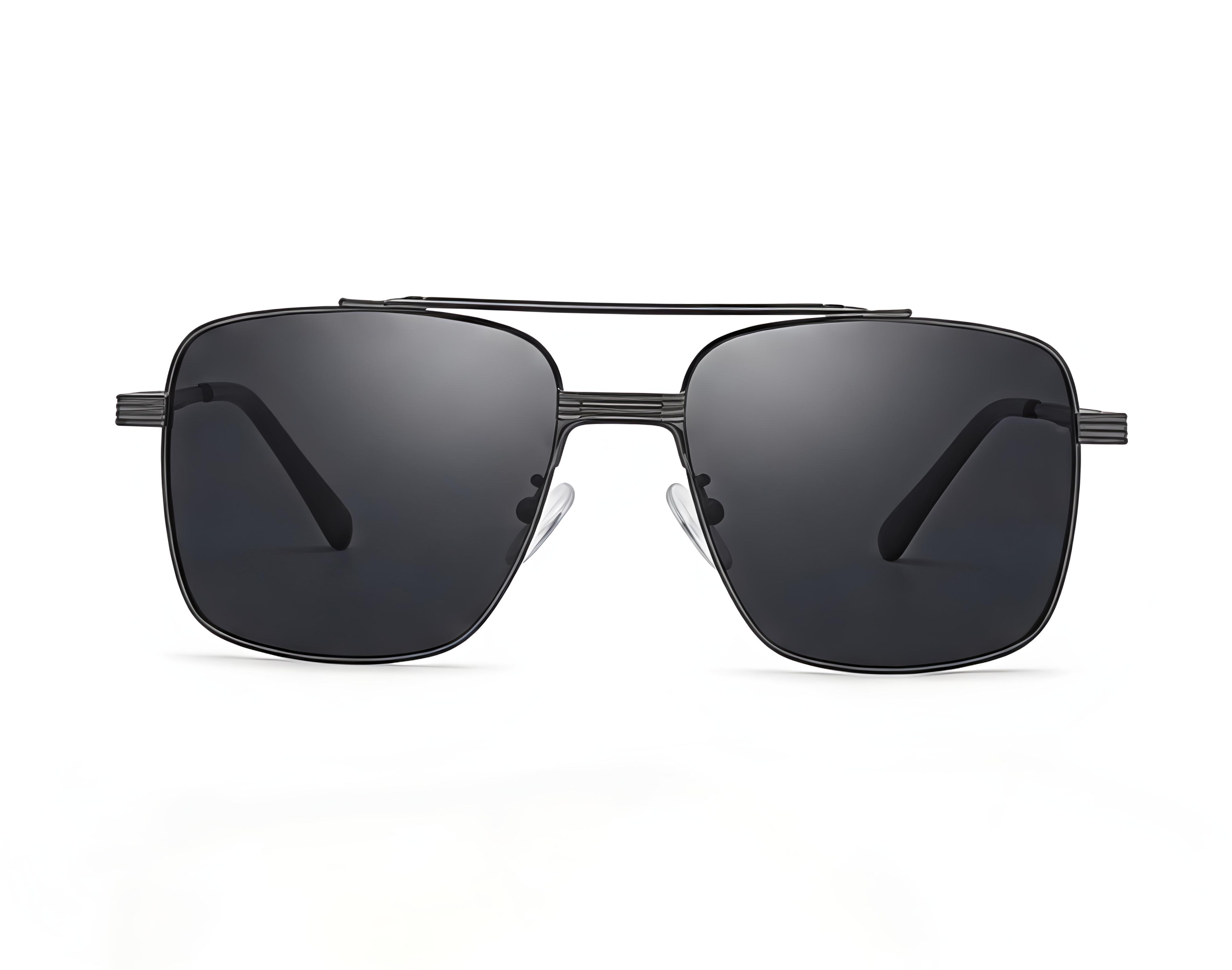 Classic Black Square Navigator Sunglasses