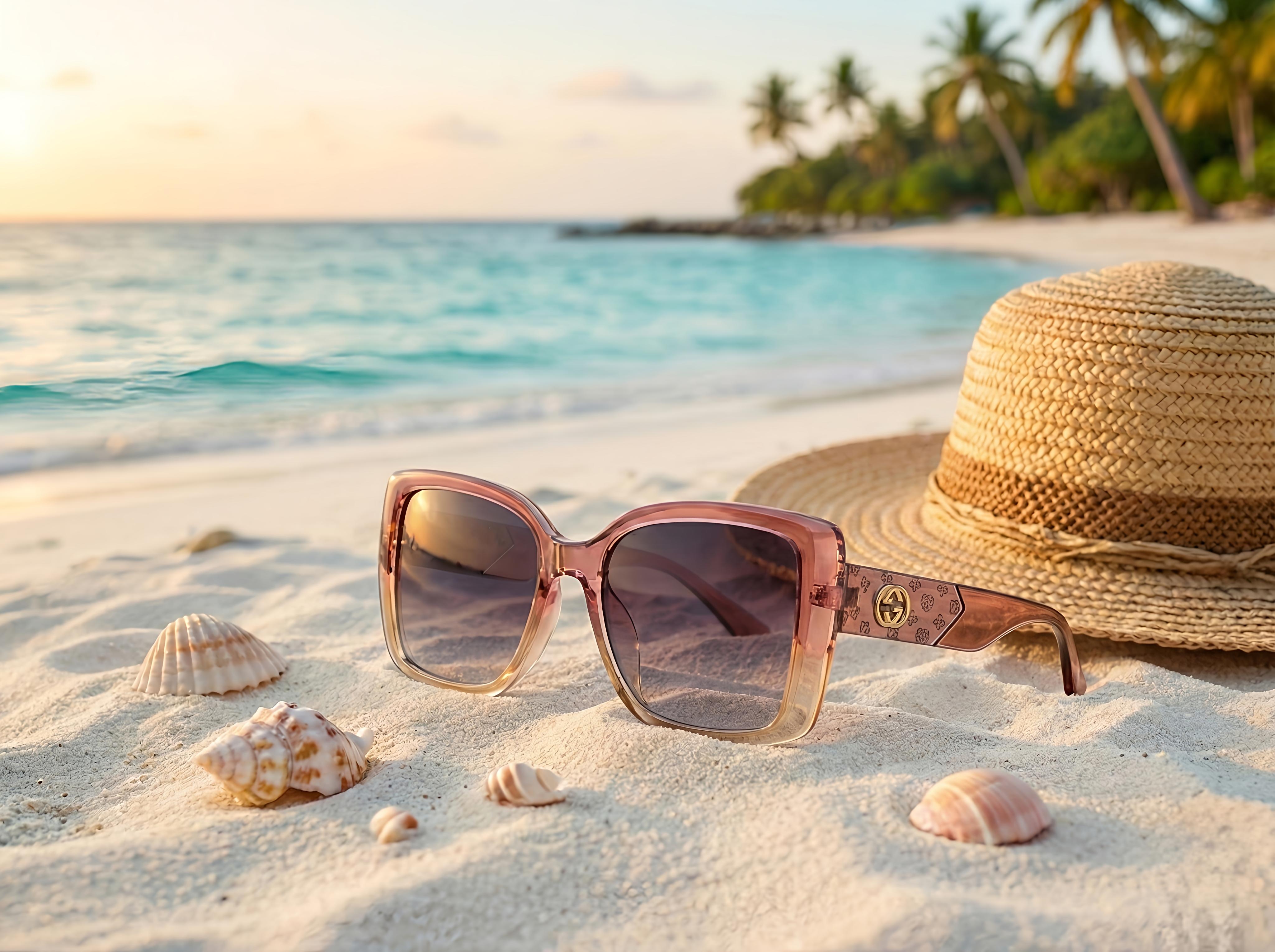 Stylish Oversized Sunglass with Purple Tinted Lenses