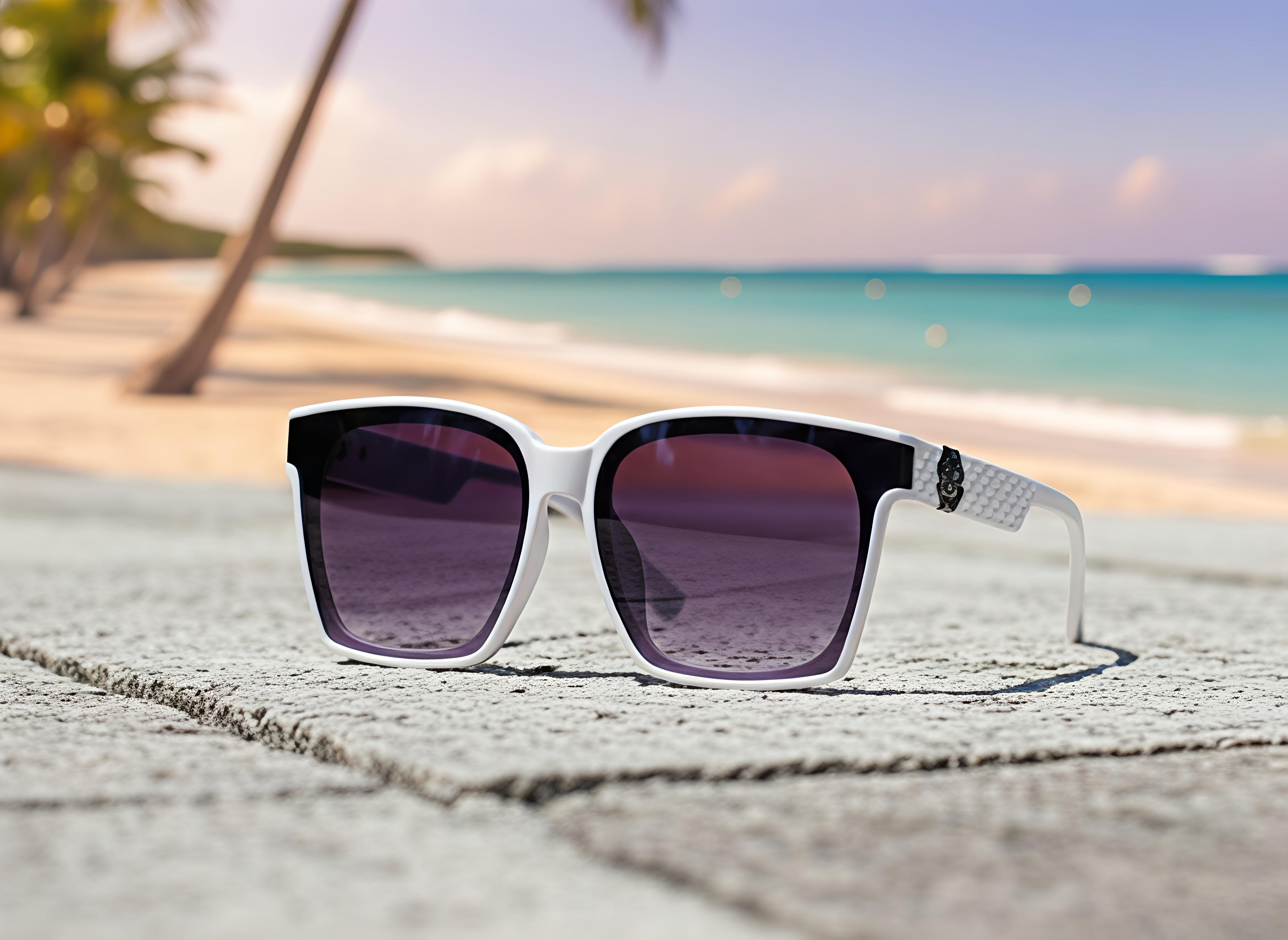 Stylish White Frame Sunglasses