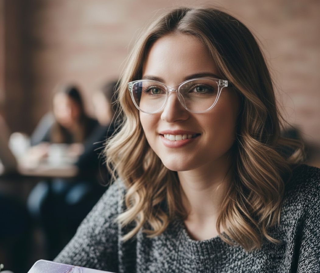 Clear Cat-eye Frame Eyeglasses
